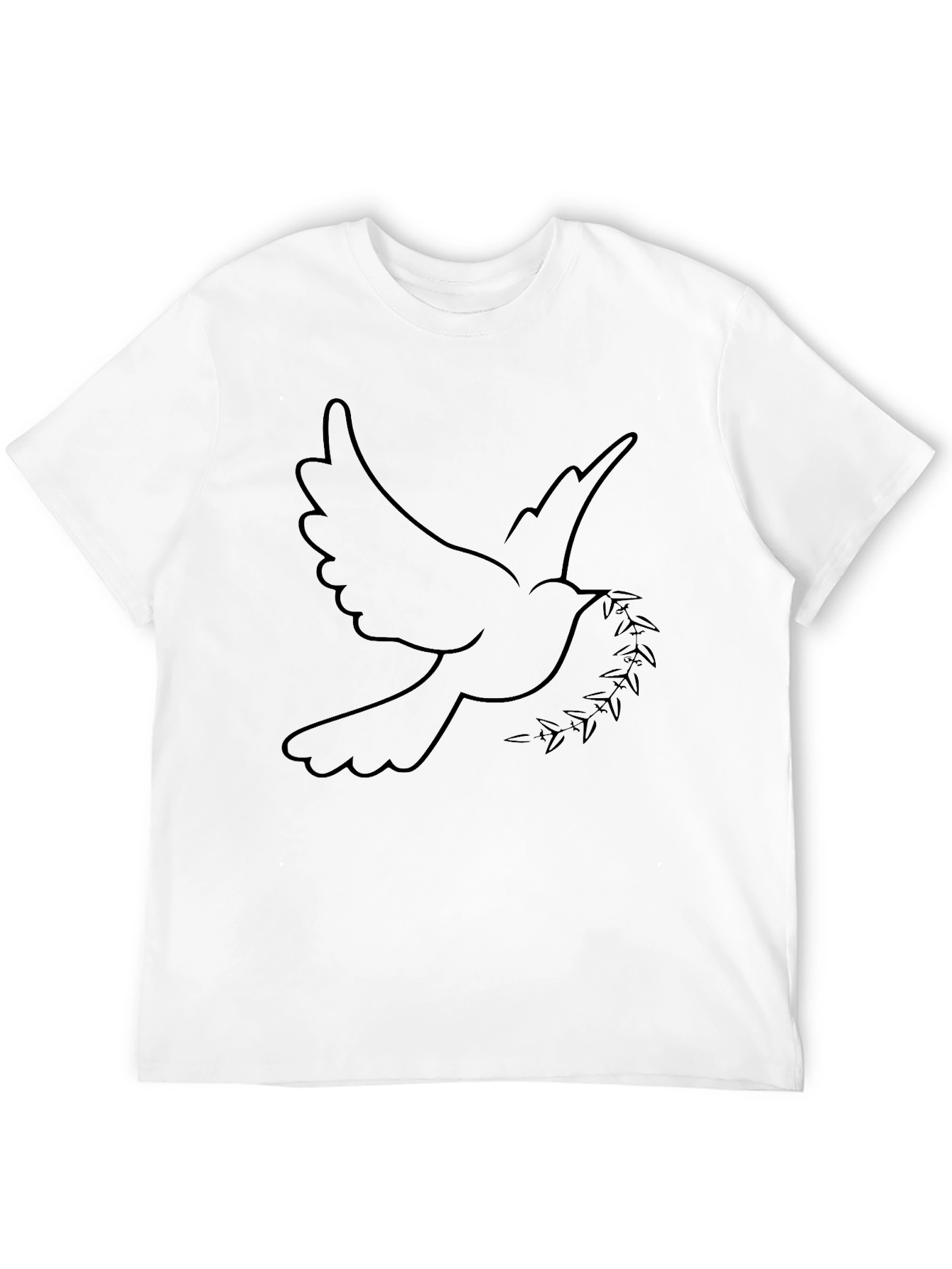 Black Dove Peace Olive Branch Black T-Shirt view 12