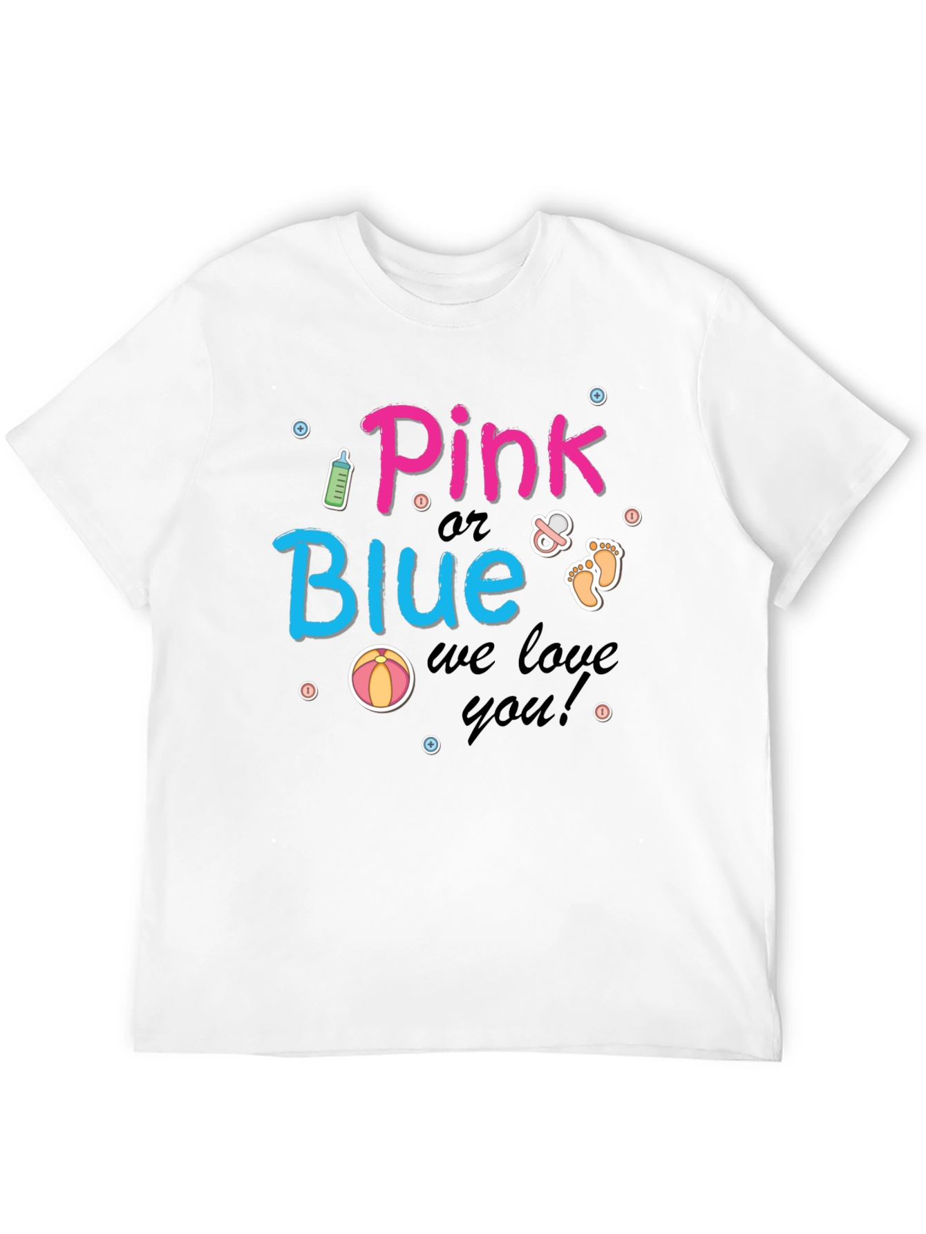Pink or Blue Baby Shower T-Shirt - 12