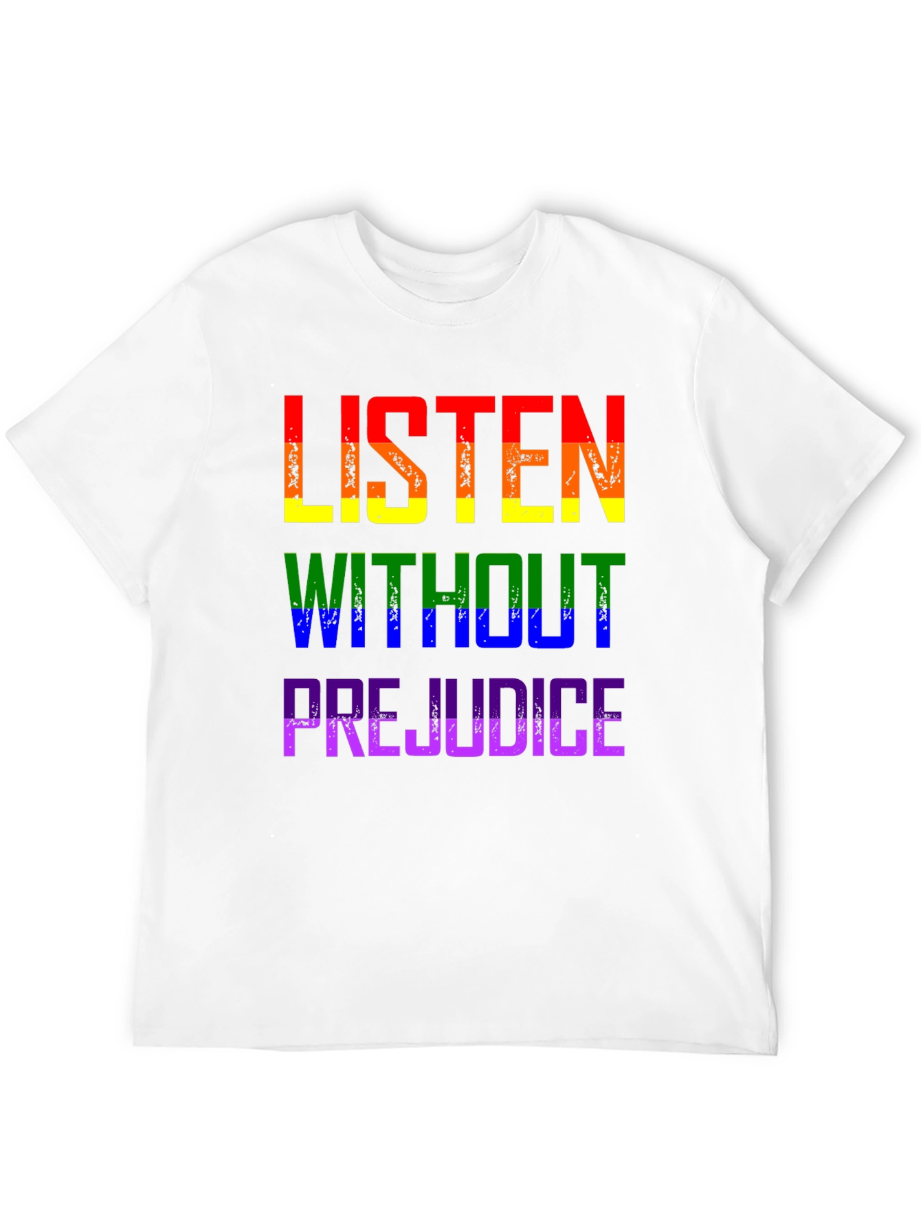 Black Listen Without Prejudice Pride Tee view 12