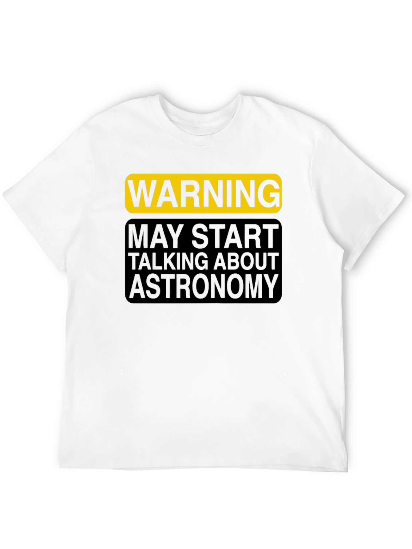 Black Warning Astronomy T-Shirt view 12