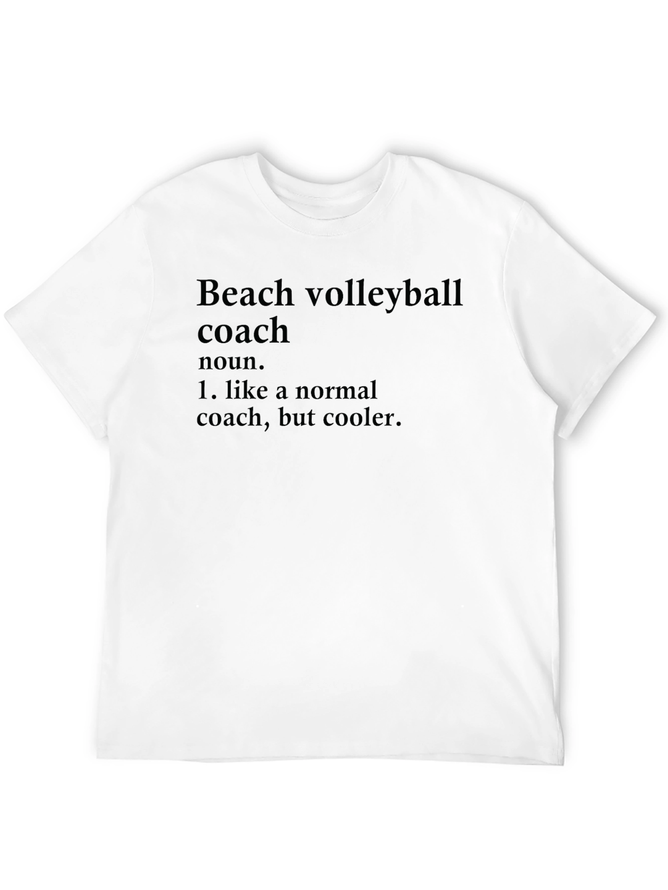 Black Beach Volleyball Coach Definition T-Shirt view 12