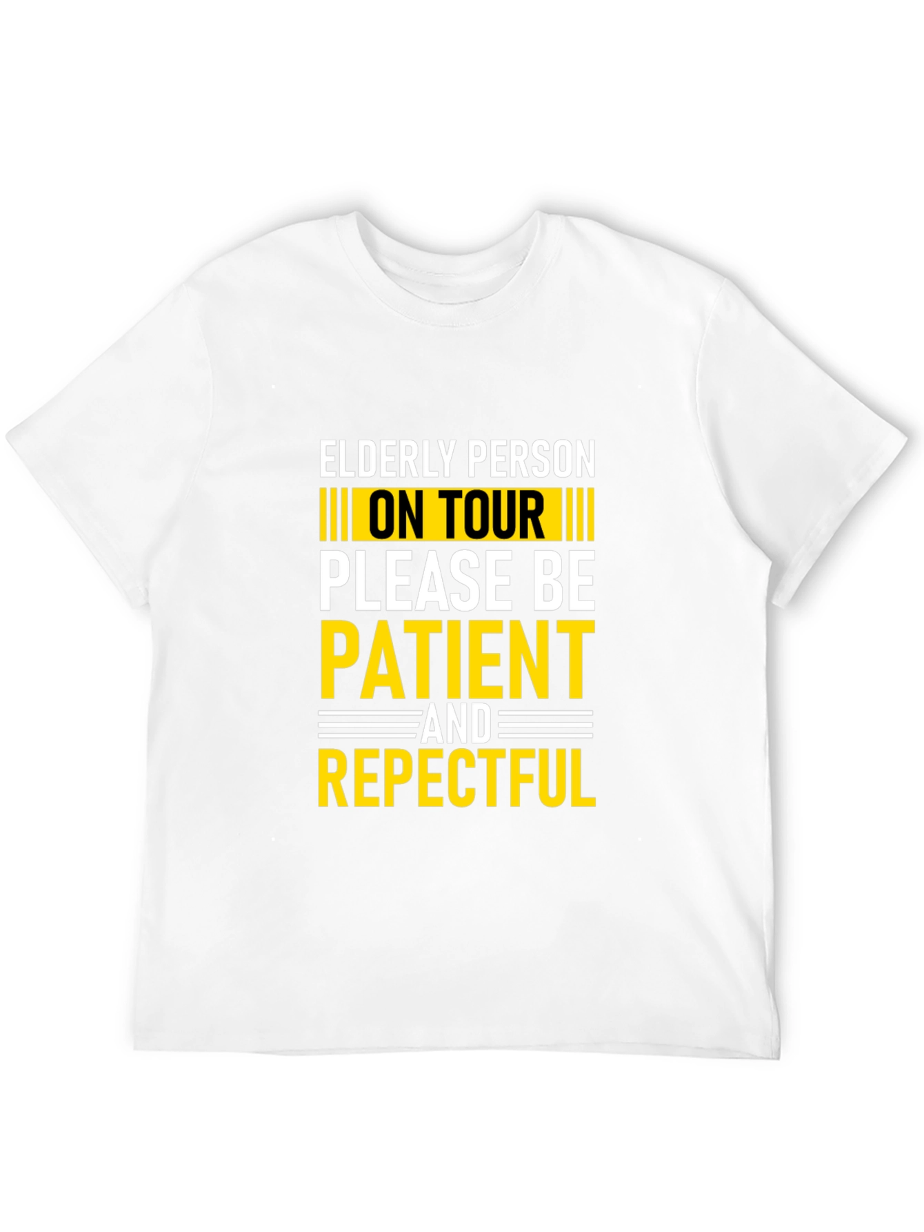 Black Elderly Person On Tour T-Shirt - Be Patient & Respectful view 12
