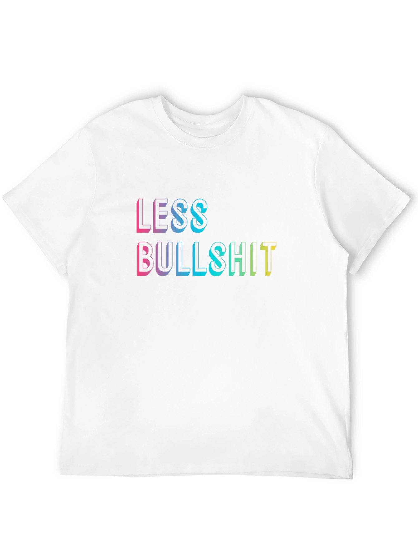 Black Less Bullshit Graphic Tee - Black Casual T-Shirt view 12
