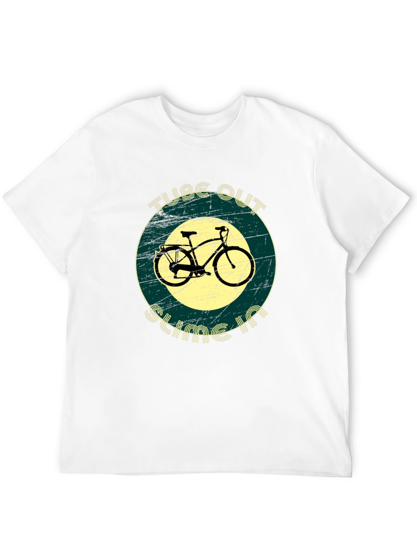 Vintage Bicycle T-Shirt - Tube Out Slime In - Cycling Tee - 12