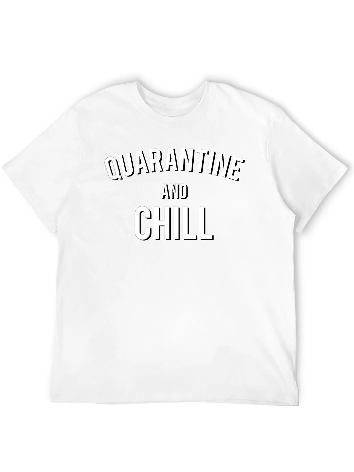 Black Quarantine and Chill Graphic Tee - Black view 12