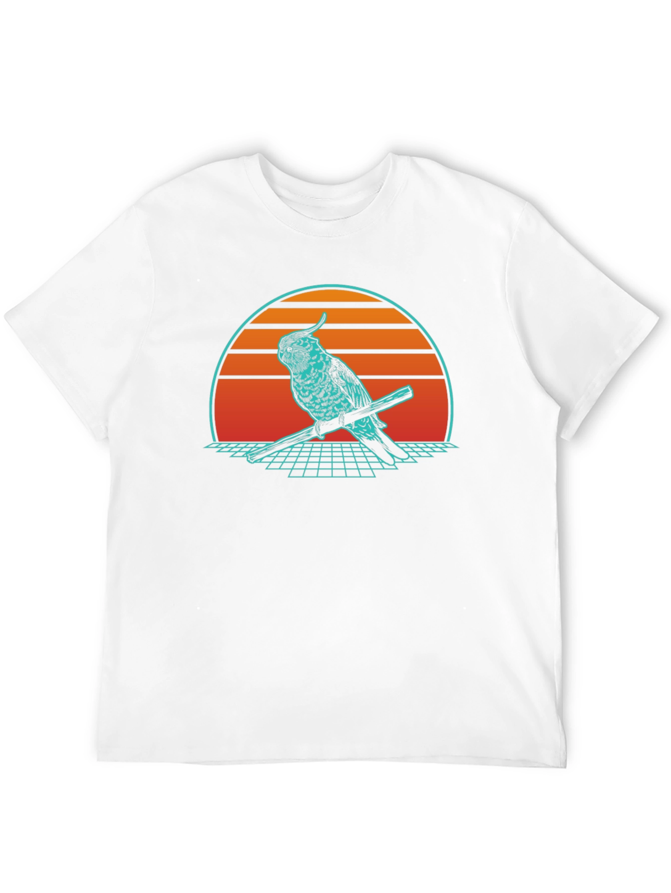 Black Retro Parrot Graphic Tee - Vintage Style T-Shirt view 12