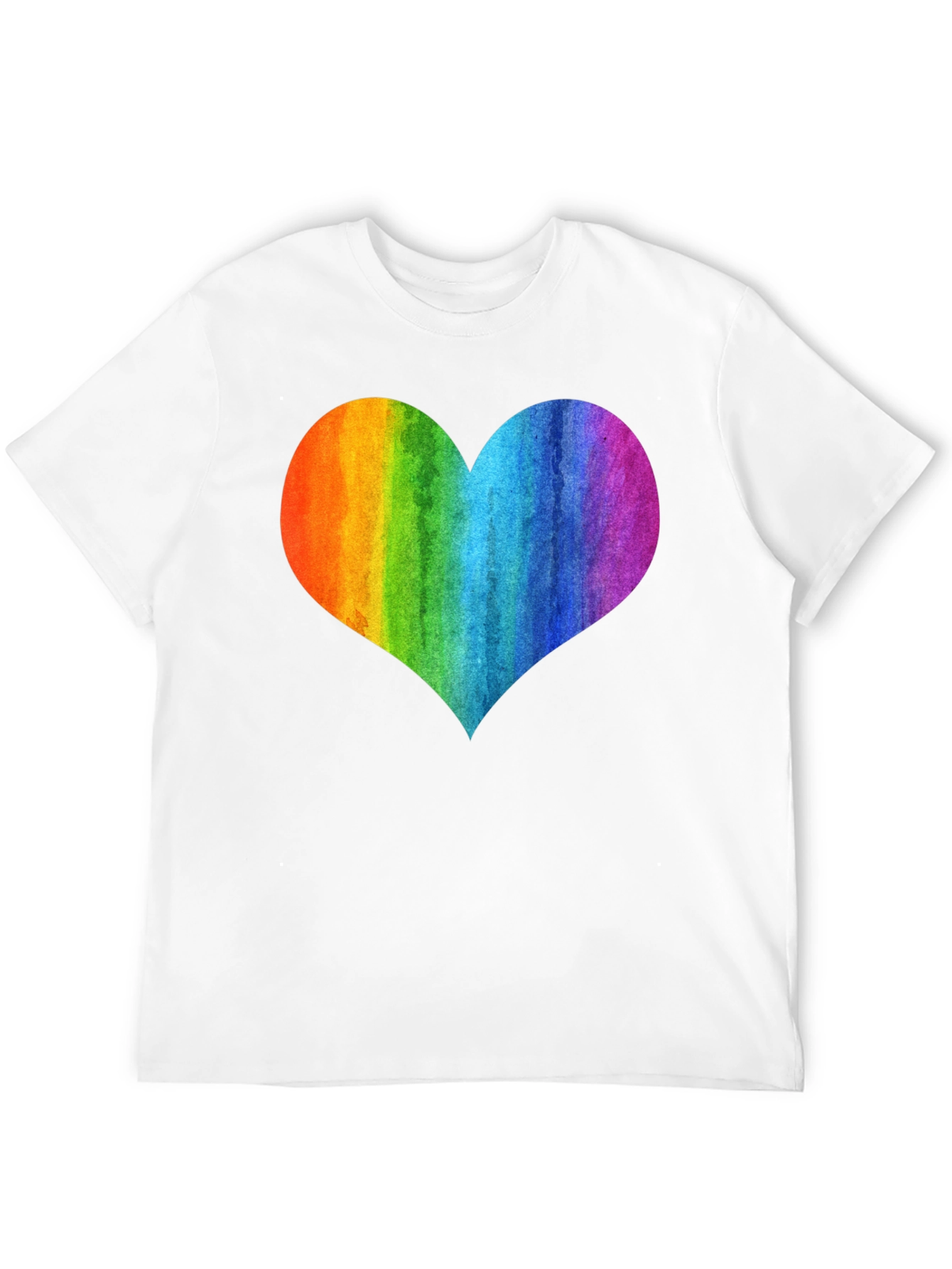 Black Rainbow Heart Graphic Black T-Shirt view 12