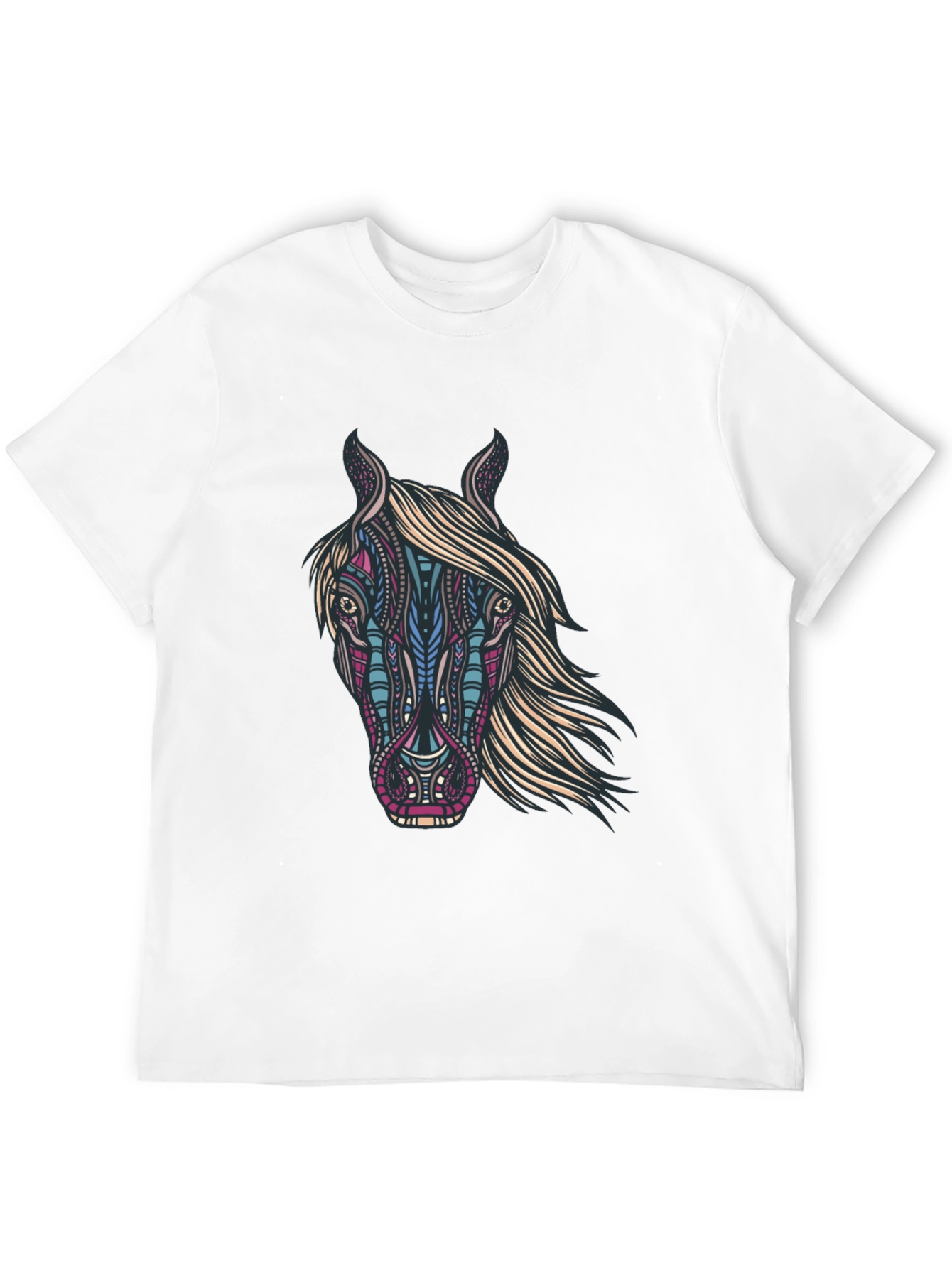 Black Horse Graphic Print Black T-Shirt view 12