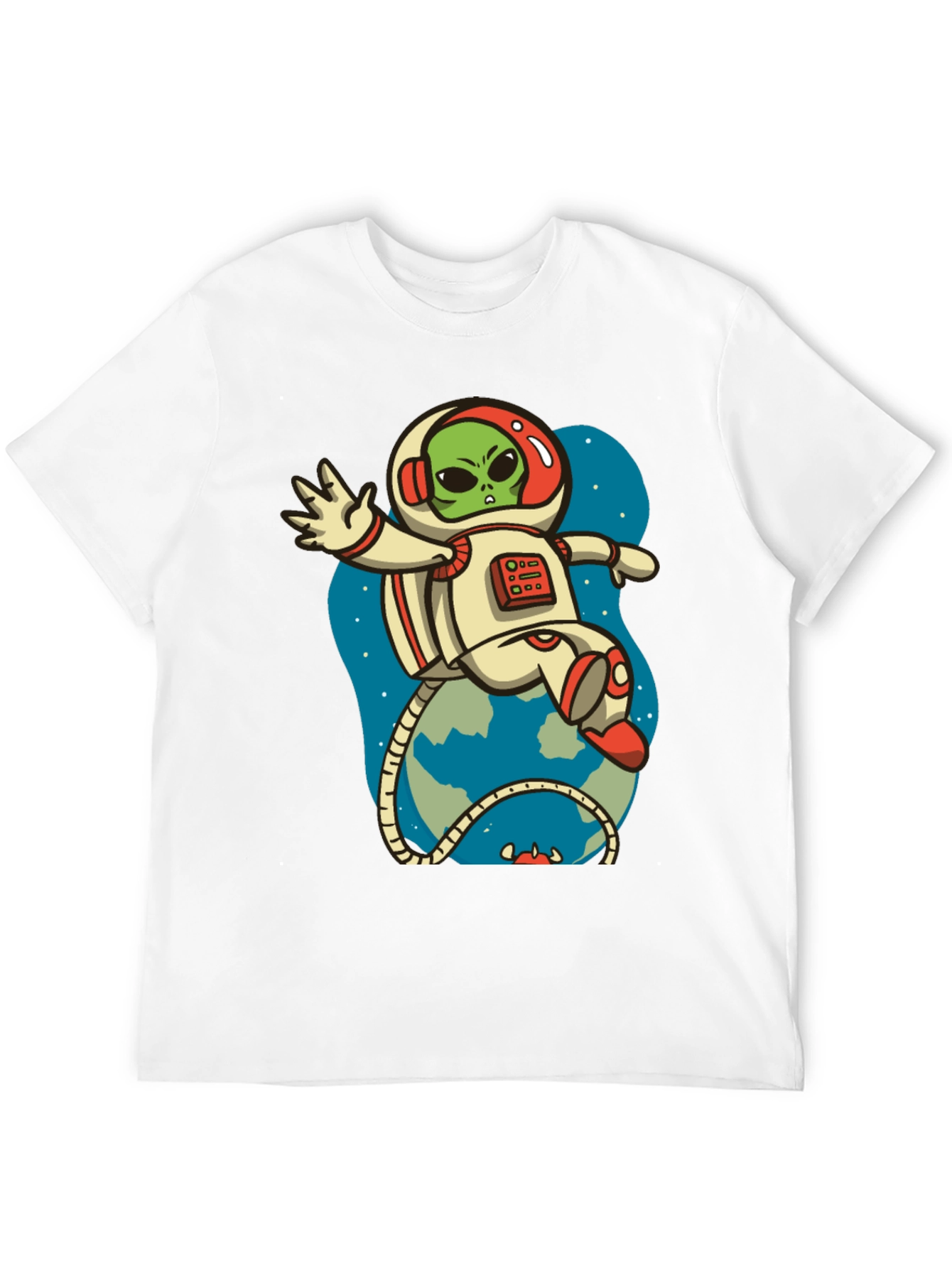 Black Alien Astronaut Graphic Tee view 12