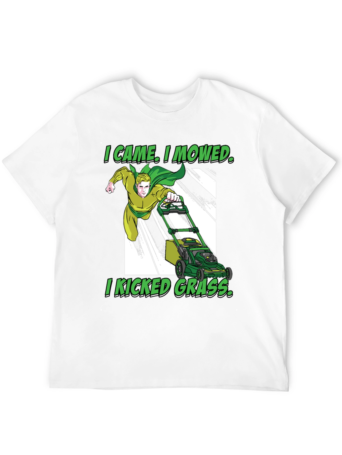 Black I Came I Mowed T-Shirt, Lawn Care Humor view 12