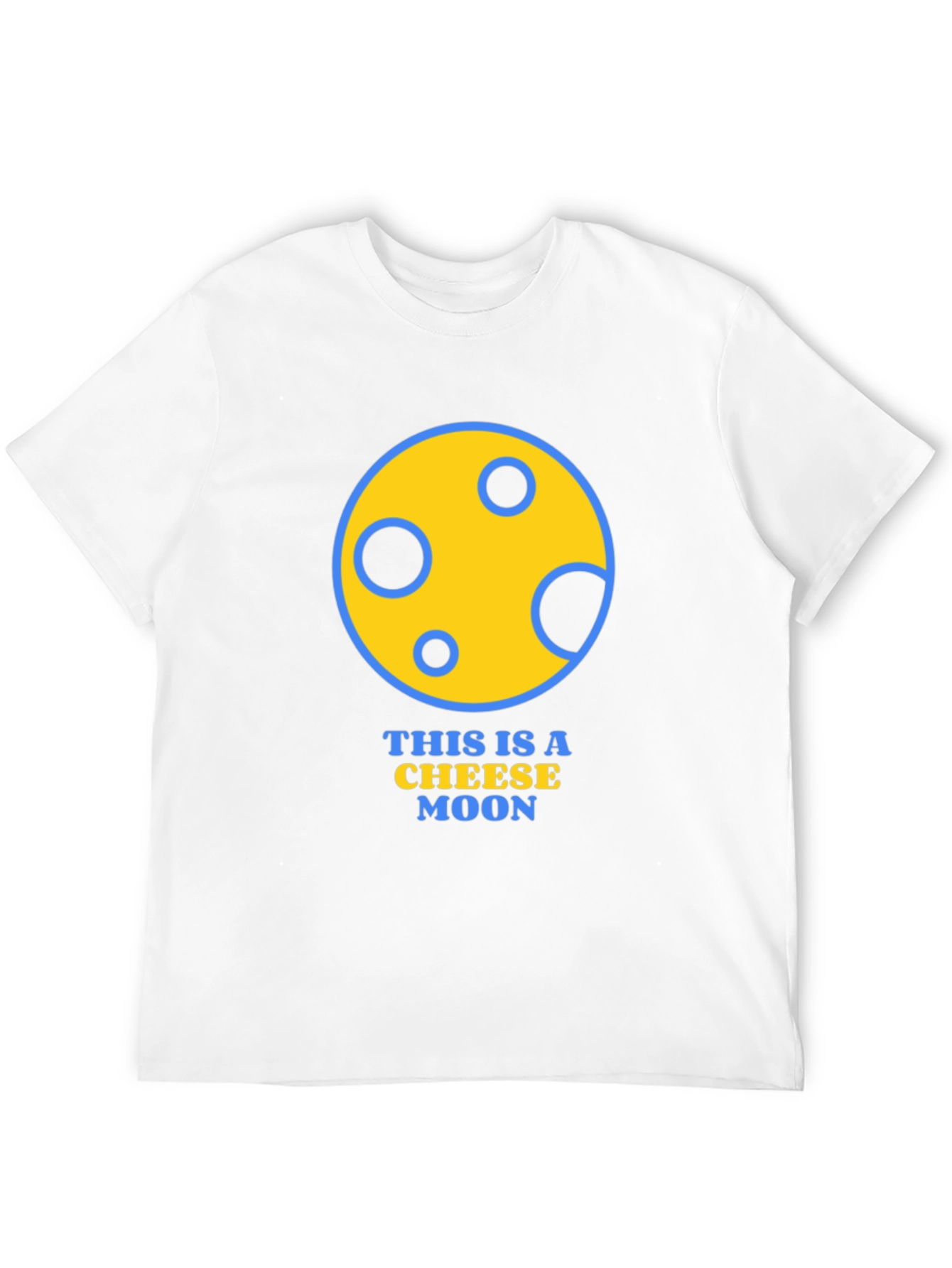 Black Cheese Moon Graphic T-Shirt - Funny Novelty Tee view 12