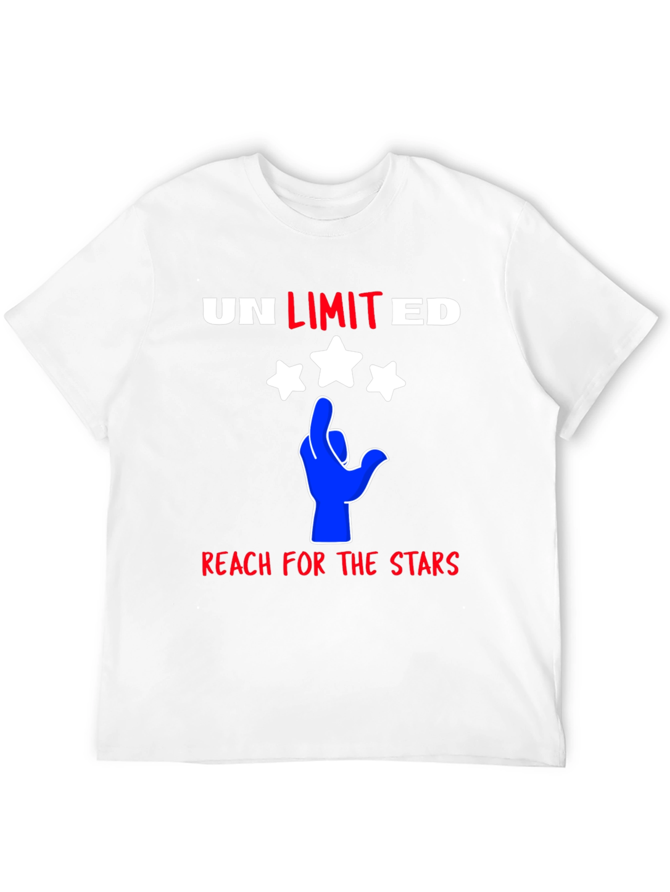 Black Unlimited Reach T-Shirt - Patriotic Hand Stars view 12