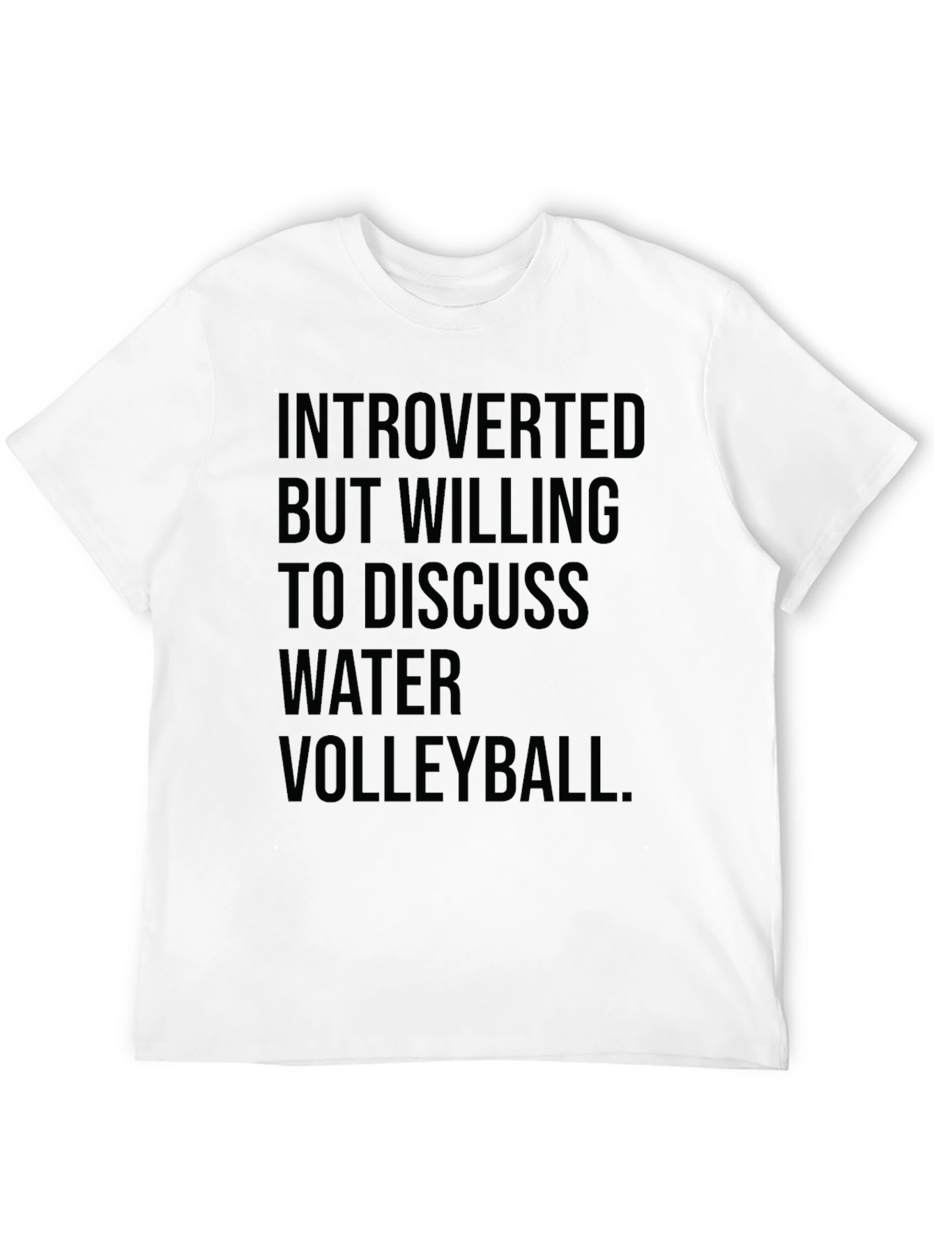 Black Introverted Water Volleyball T-Shirt view 12