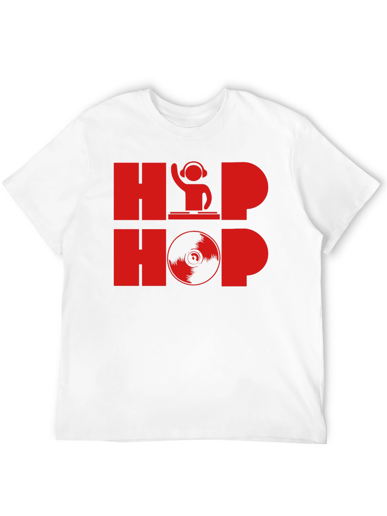 Black Hip Hop DJ Graphic T-Shirt - Black view 12