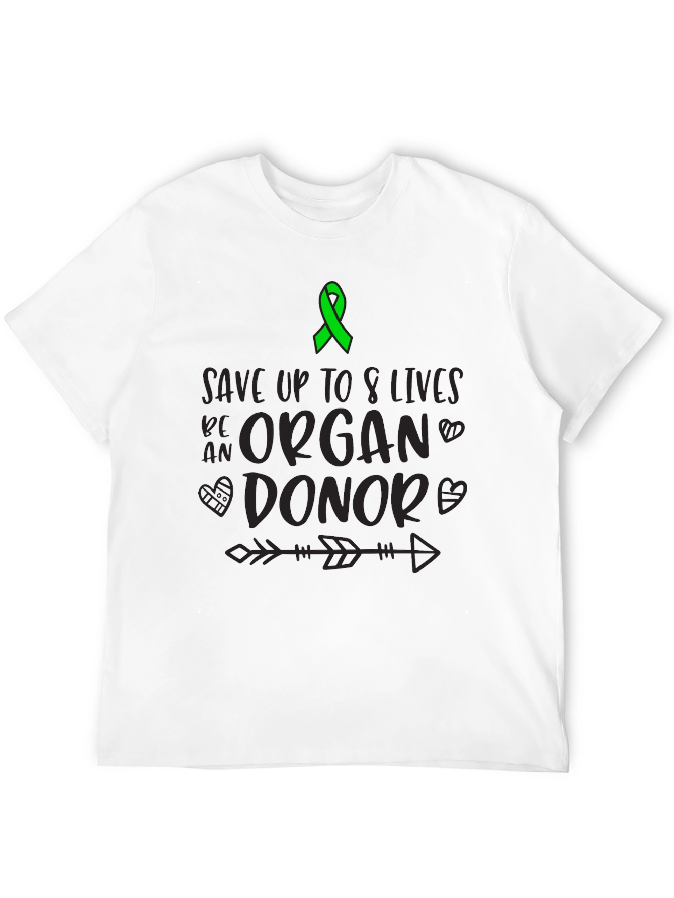 Black Organ Donor Awareness T-Shirt Save 8 Lives view 12
