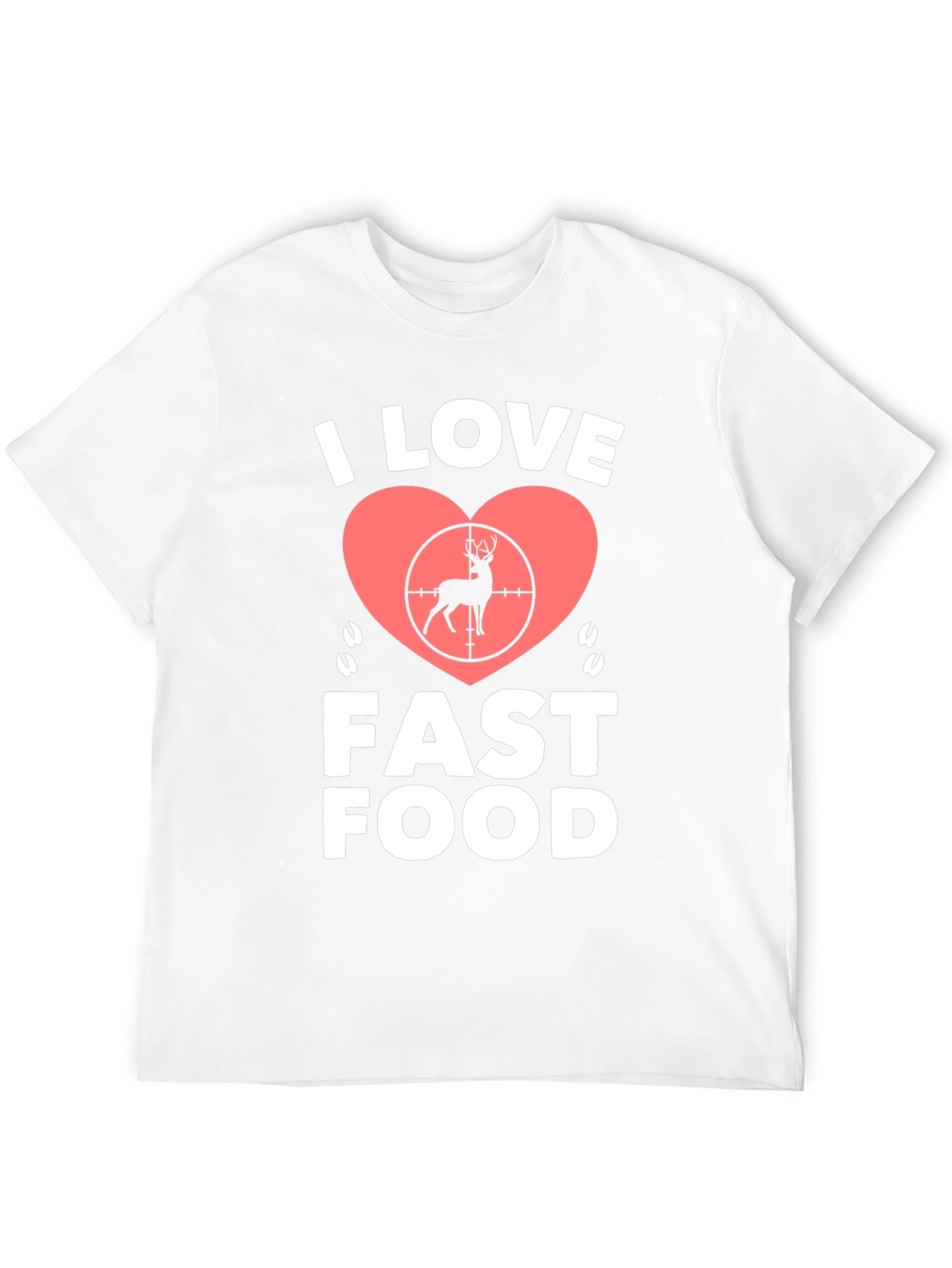 Black I Love Fast Food Deer Hunting T-Shirt view 12