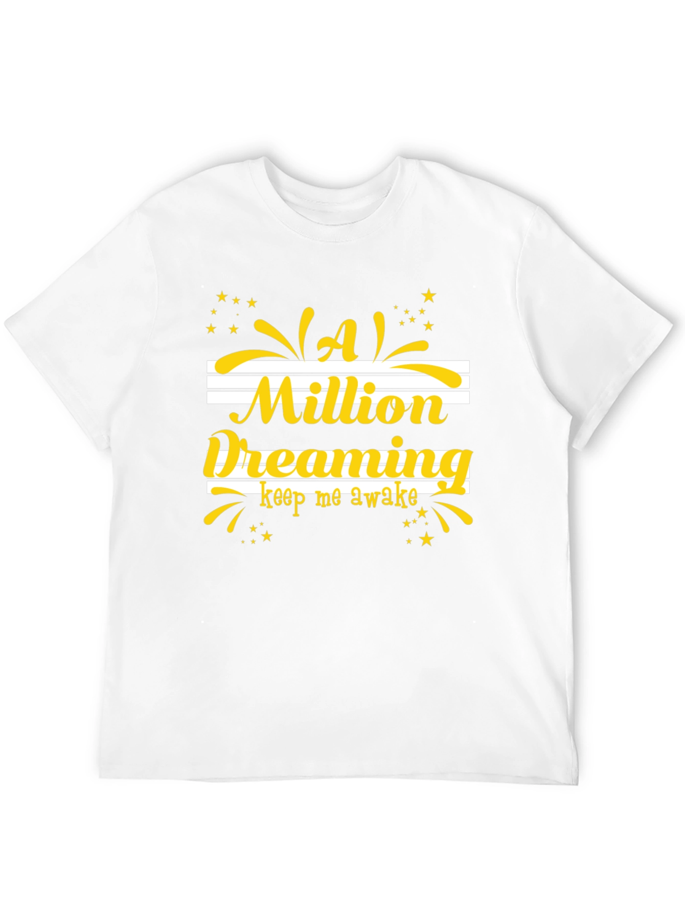 Black Dreaming Graphic Tee - Black Cotton T-Shirt view 12