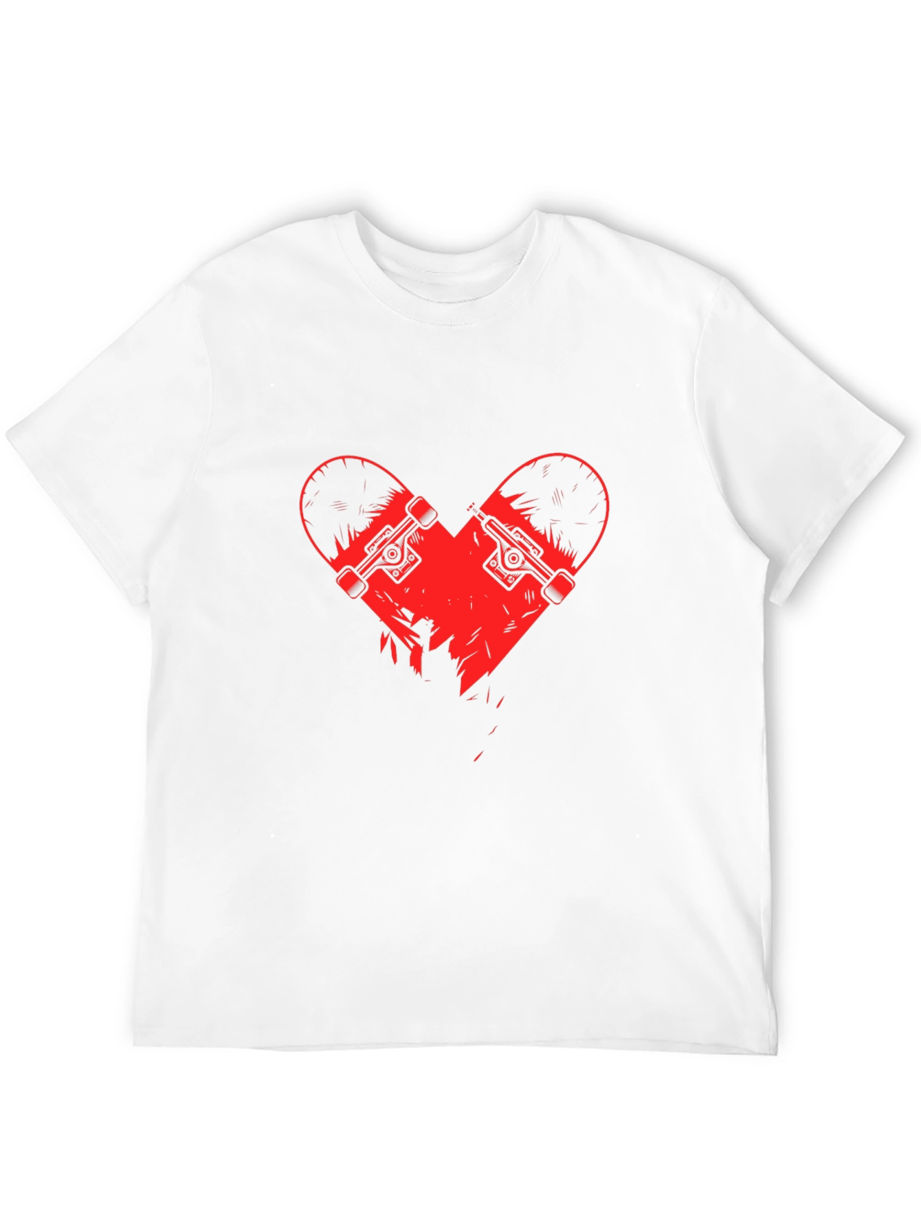Black Skate Heart Graphic Tee - Black view 12