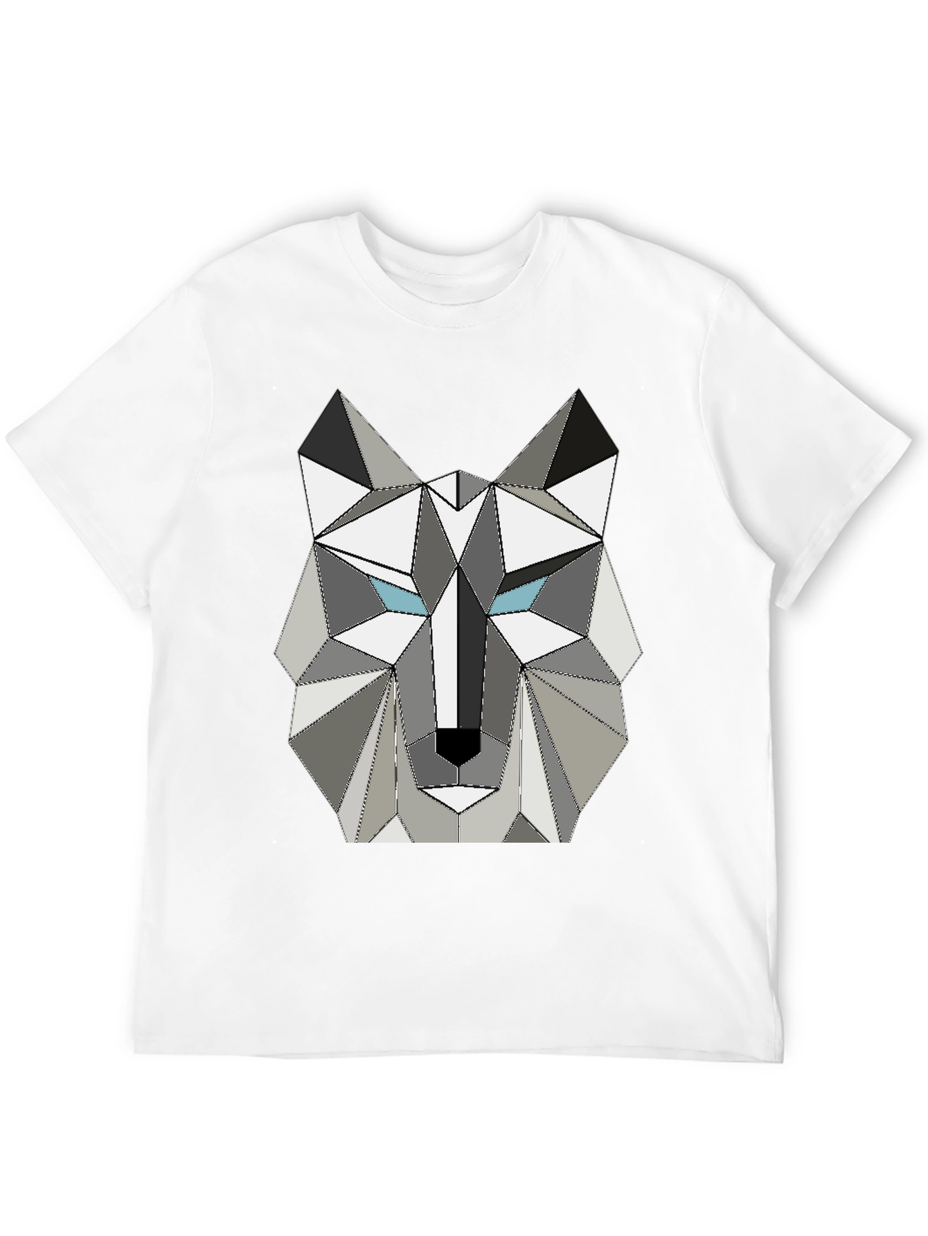 Black Geometric Wolf Graphic Tee - Modern Style view 12