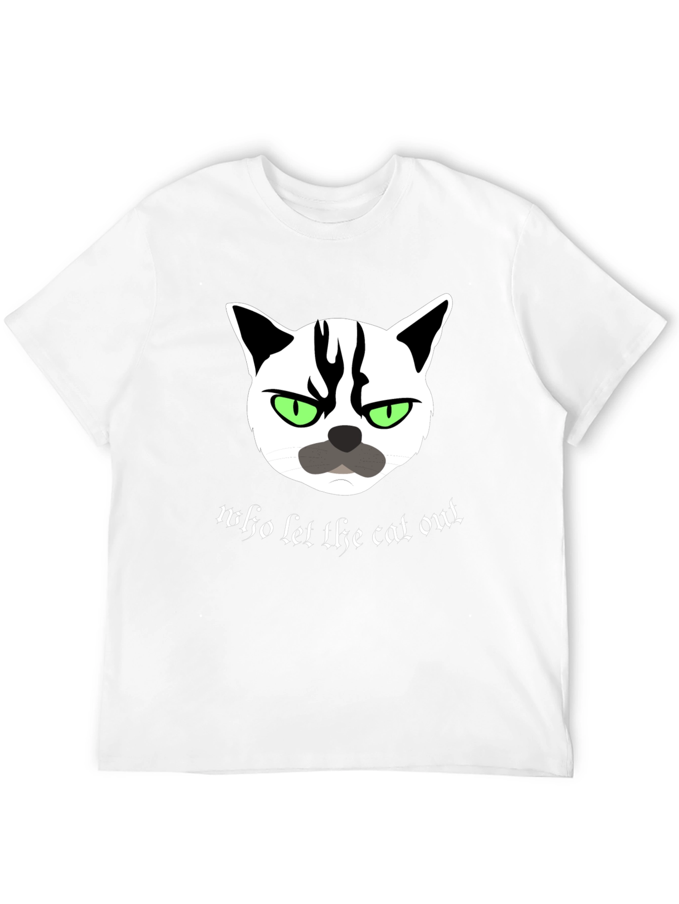 Black Grumpy Cat T-Shirt - Who Let The Cat Out? view 12