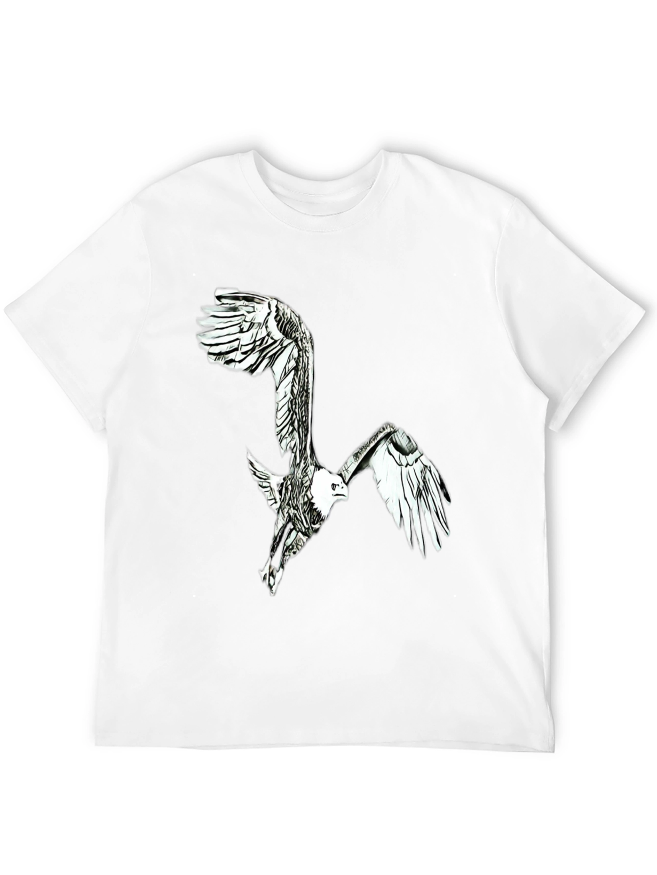 Black Eagle Graphic Black T-Shirt - Men's Fashion view 12
