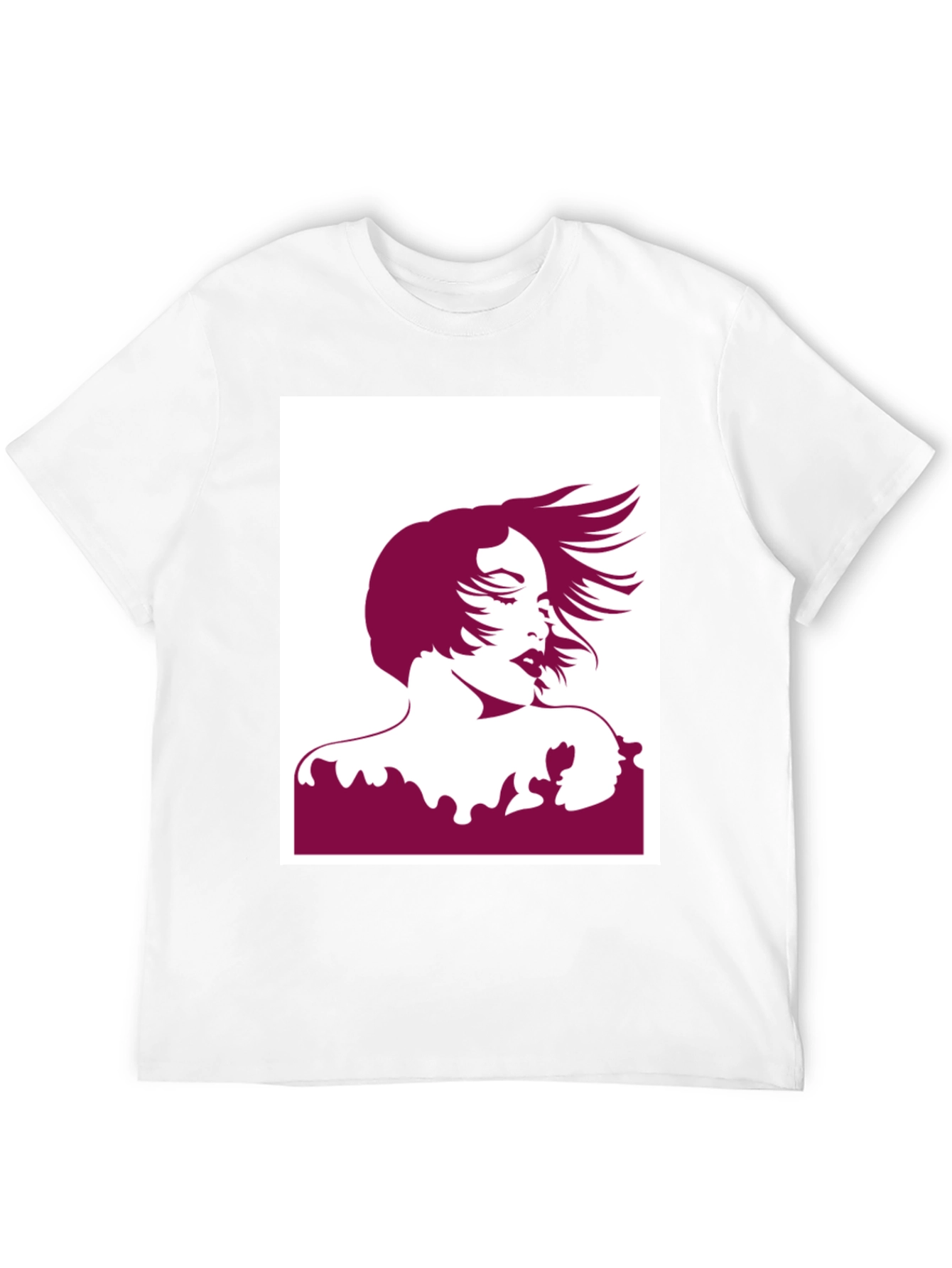 Black Silhouette Graphic Tee - Black Cotton Blend view 12