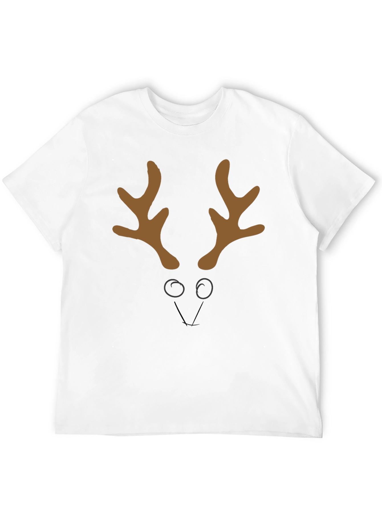 Black Reindeer Face Graphic Tee - Holiday Style view 12
