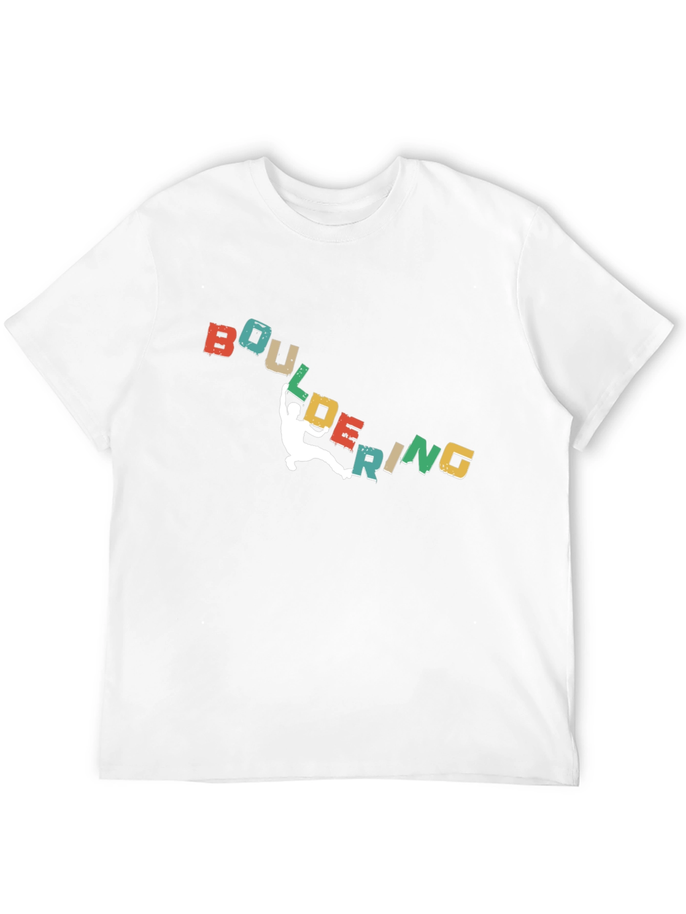 Black Bouldering Retro Graphic T-Shirt for Climbers view 12