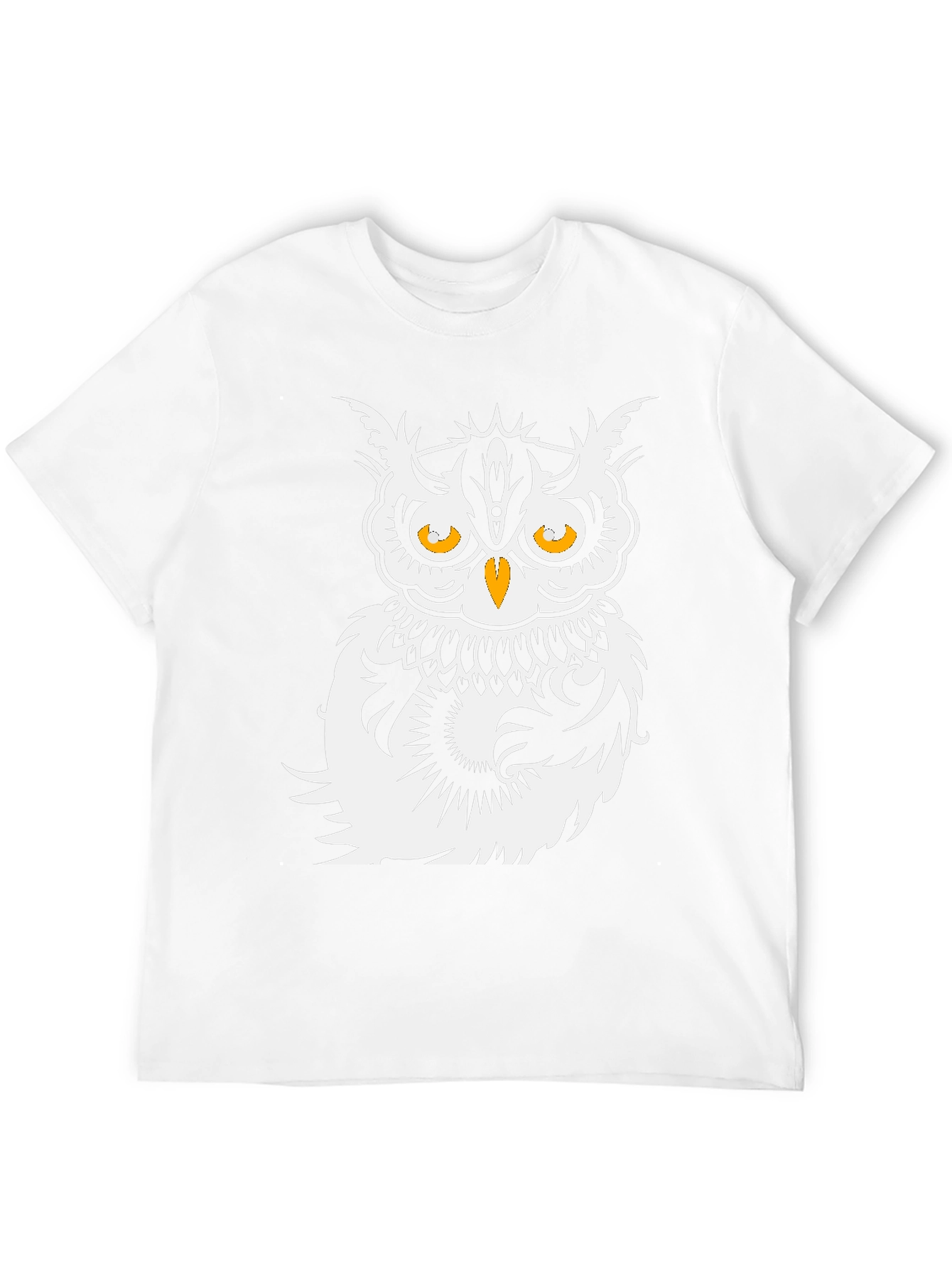 Black Stylish Owl Graphic Print Black T-Shirt view 12