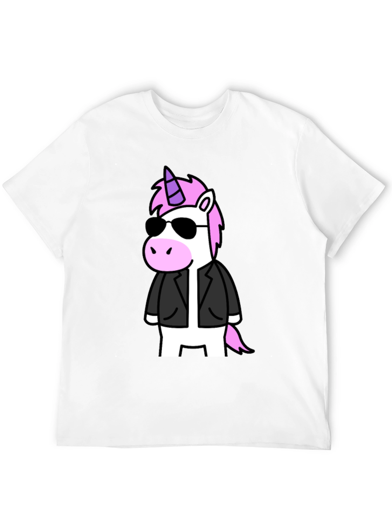 Black Cool Unicorn Graphic T-Shirt - Black view 12