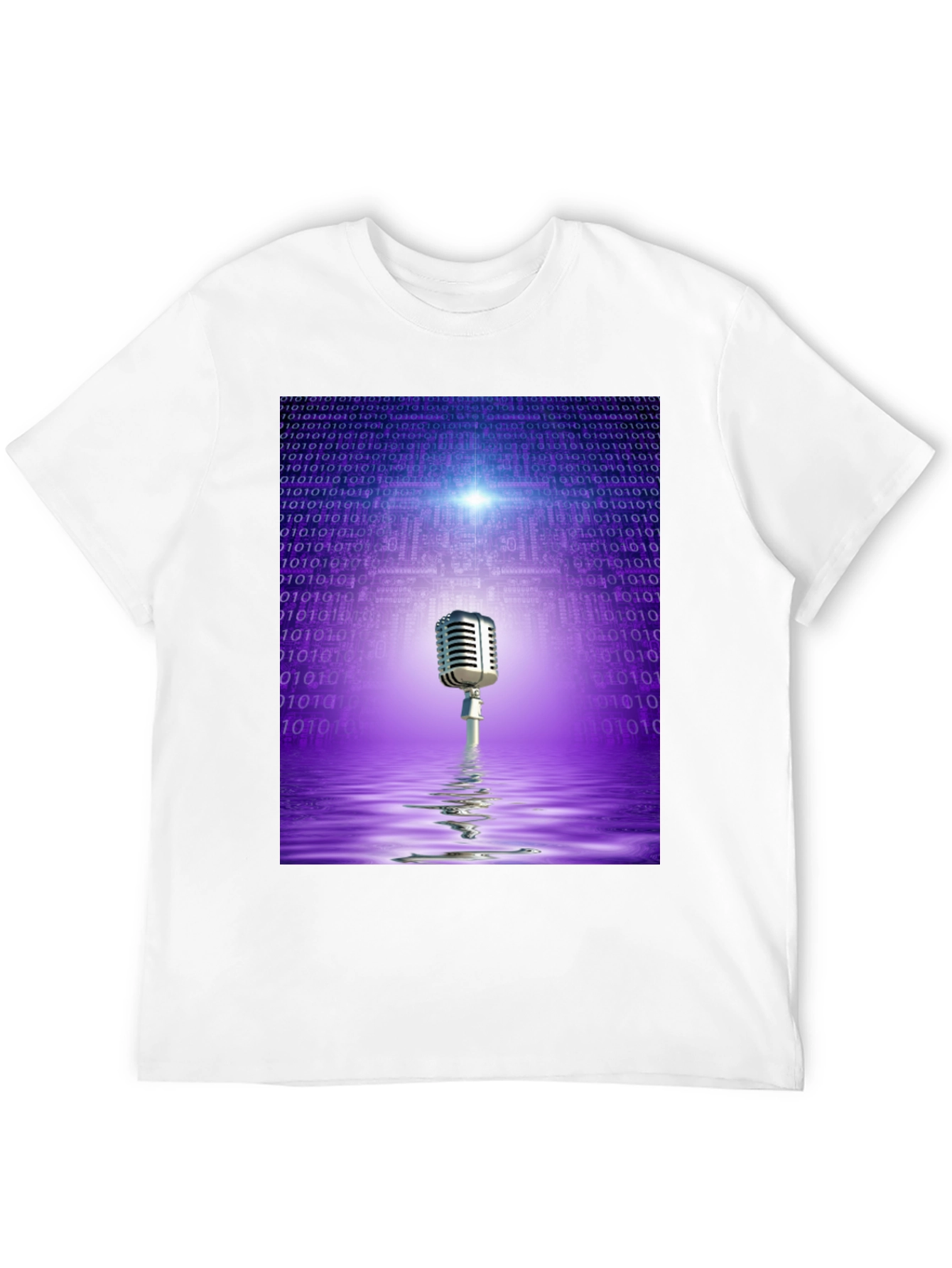 Black Retro Tech Microphone T-Shirt - Black view 12