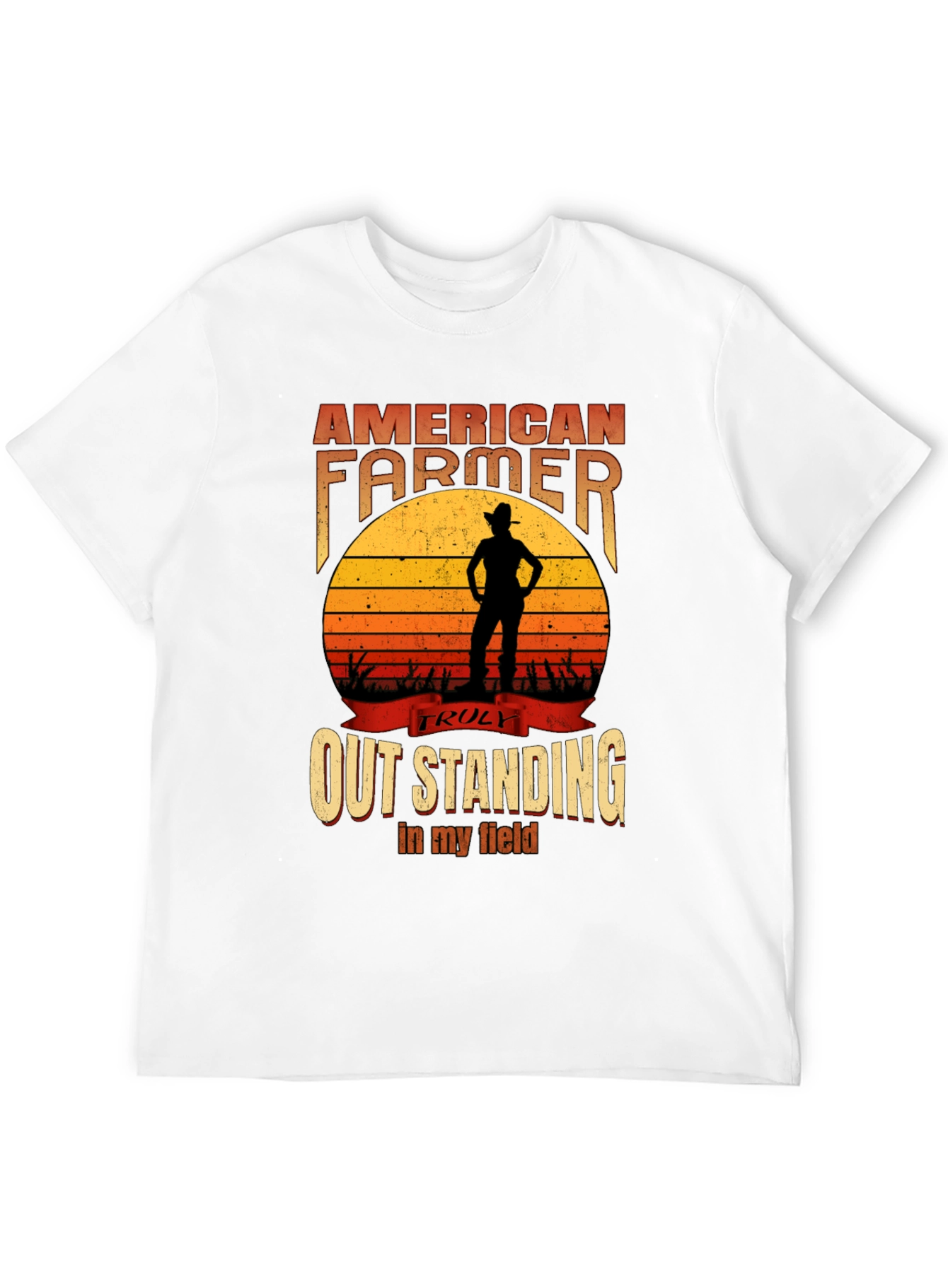 Black American Farmer Graphic T-Shirt - Outstanding in My Field view 12