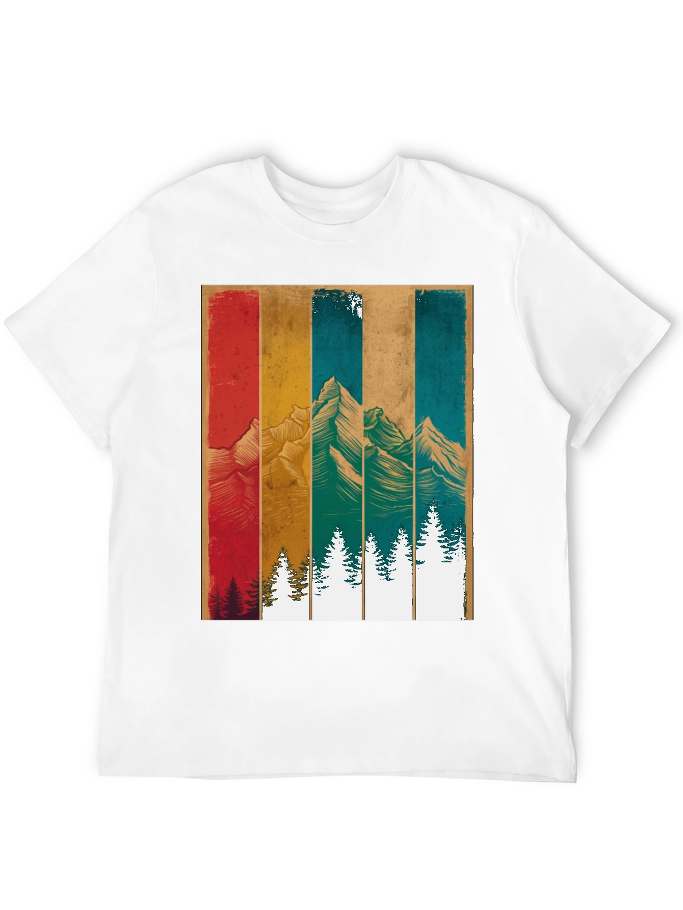 Black Retro Mountainscape Graphic Tee view 12