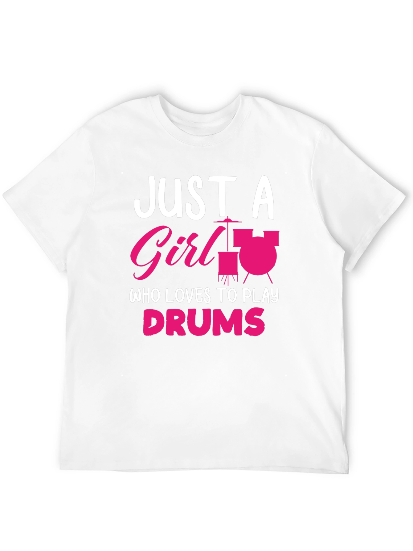 Black Just a Girl Who Loves to Play Drums T-Shirt view 12