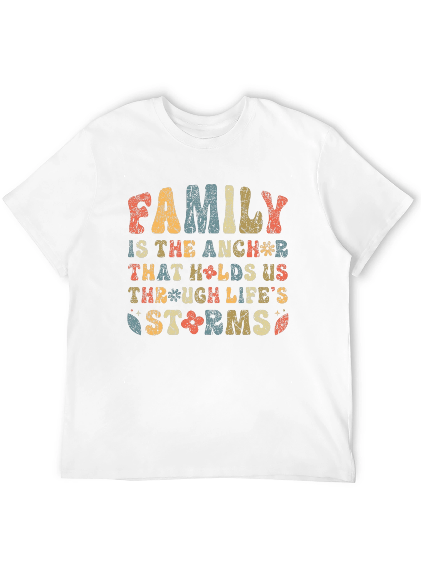 Black Family Anchor Retro Graphic T-Shirt view 12