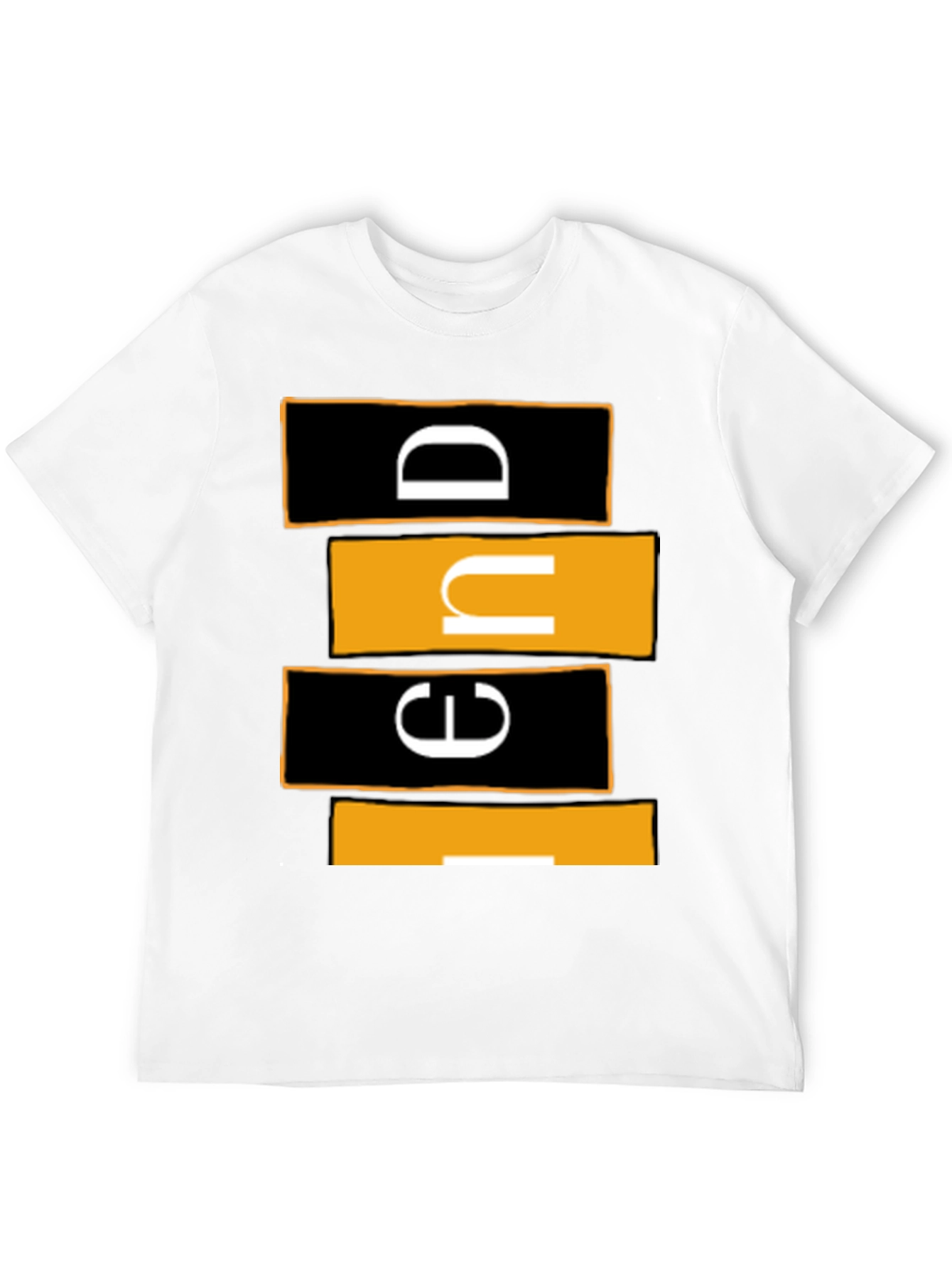 Black Modern Graphic Tee - Abstract Lettering view 12