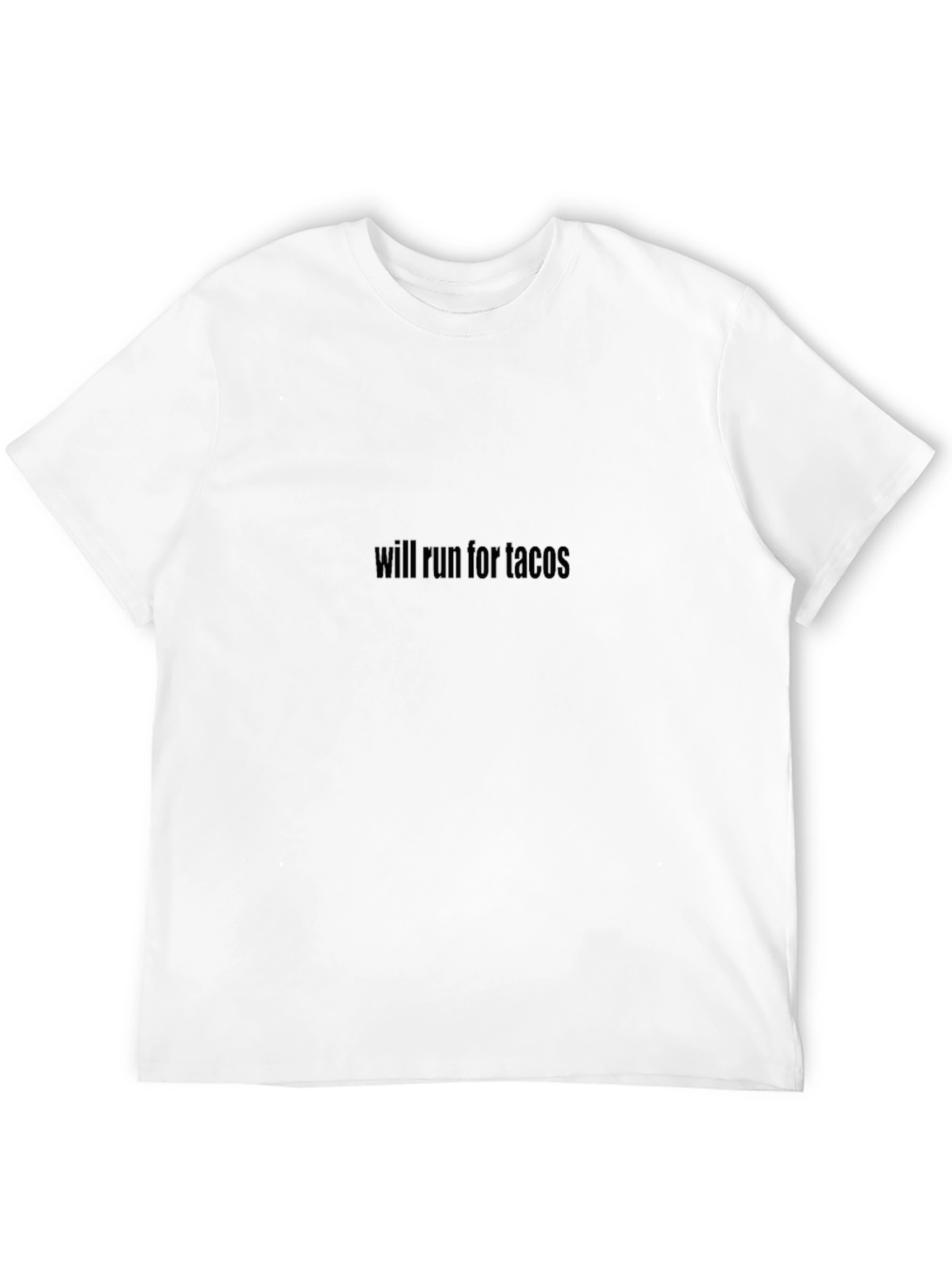 Black Will Run for Tacos T-Shirt - Black, Mens view 12