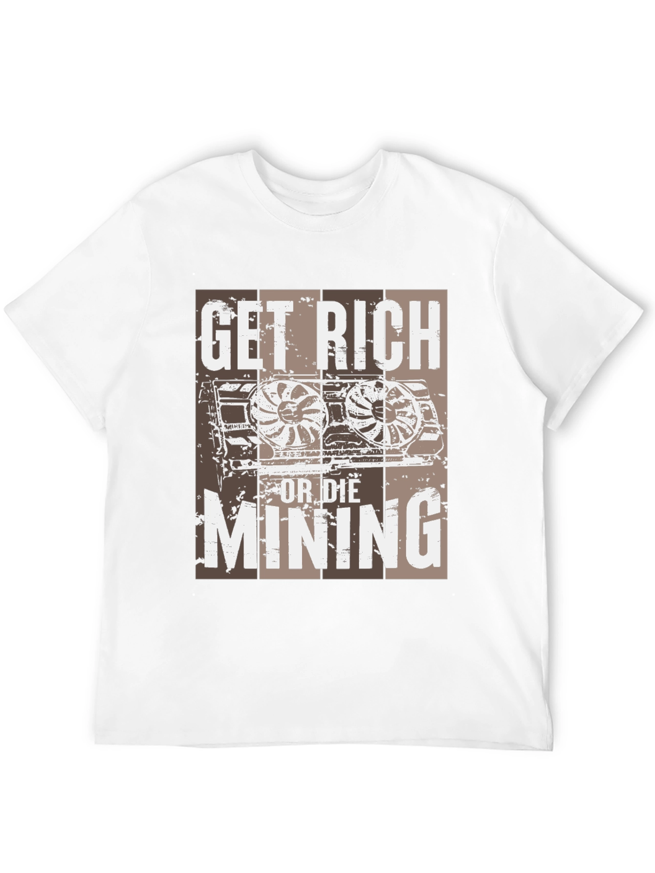 Black Get Rich or Die Mining T-Shirt view 12