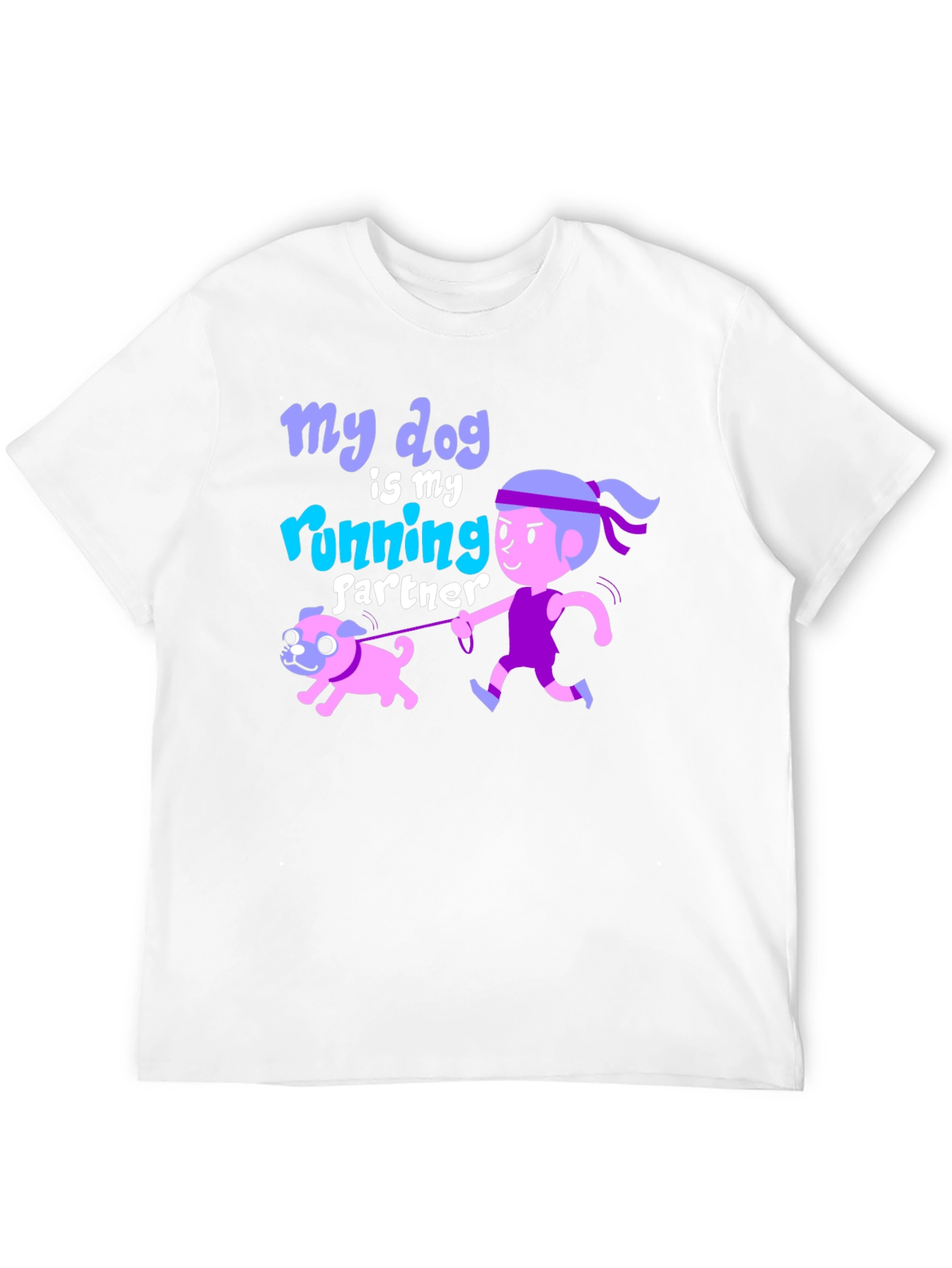 Black Dog Running Partner Graphic Tee - Fun Animal Lover Shirt view 12