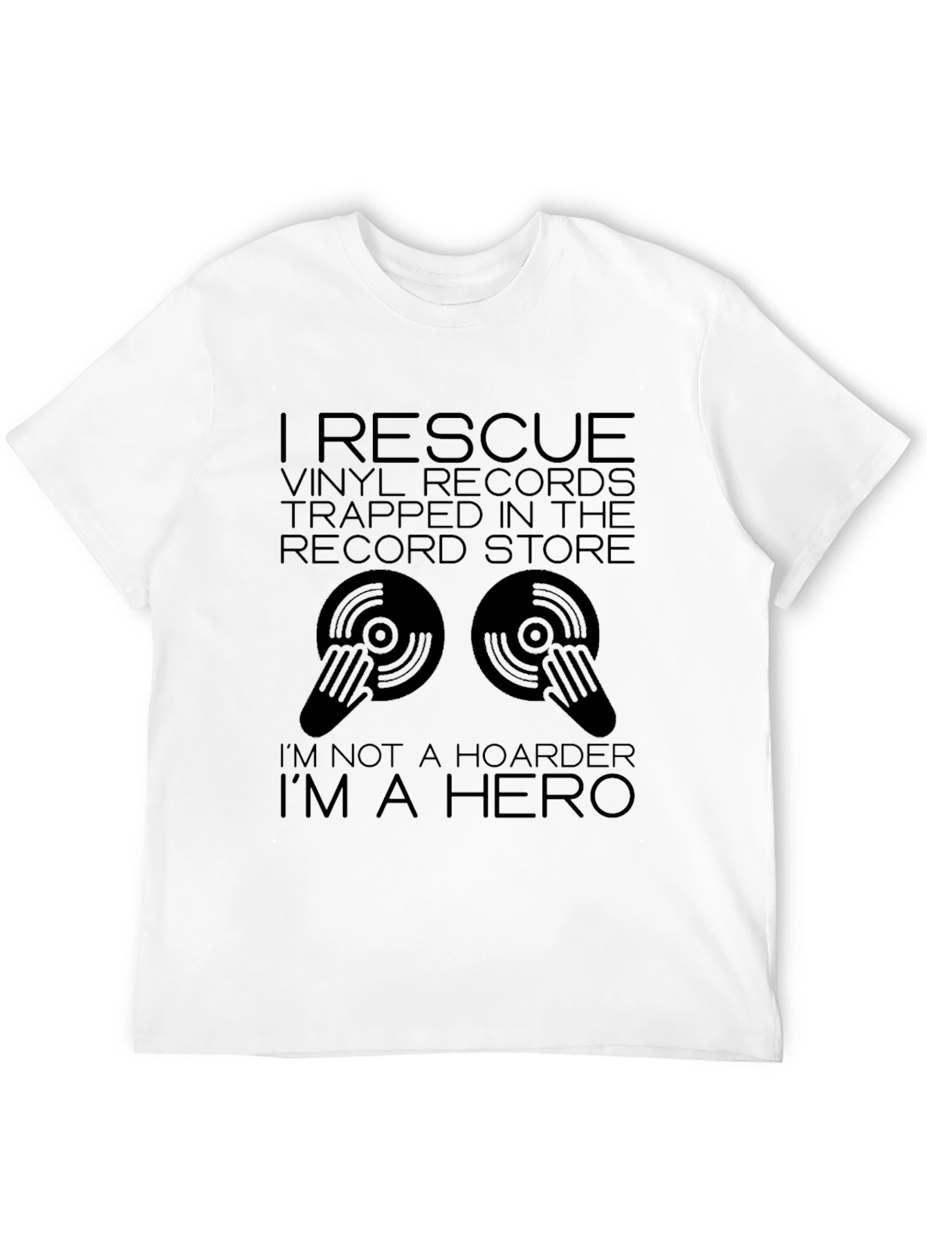 Black Vinyl Records Rescue T-Shirt - Hero Collector view 12