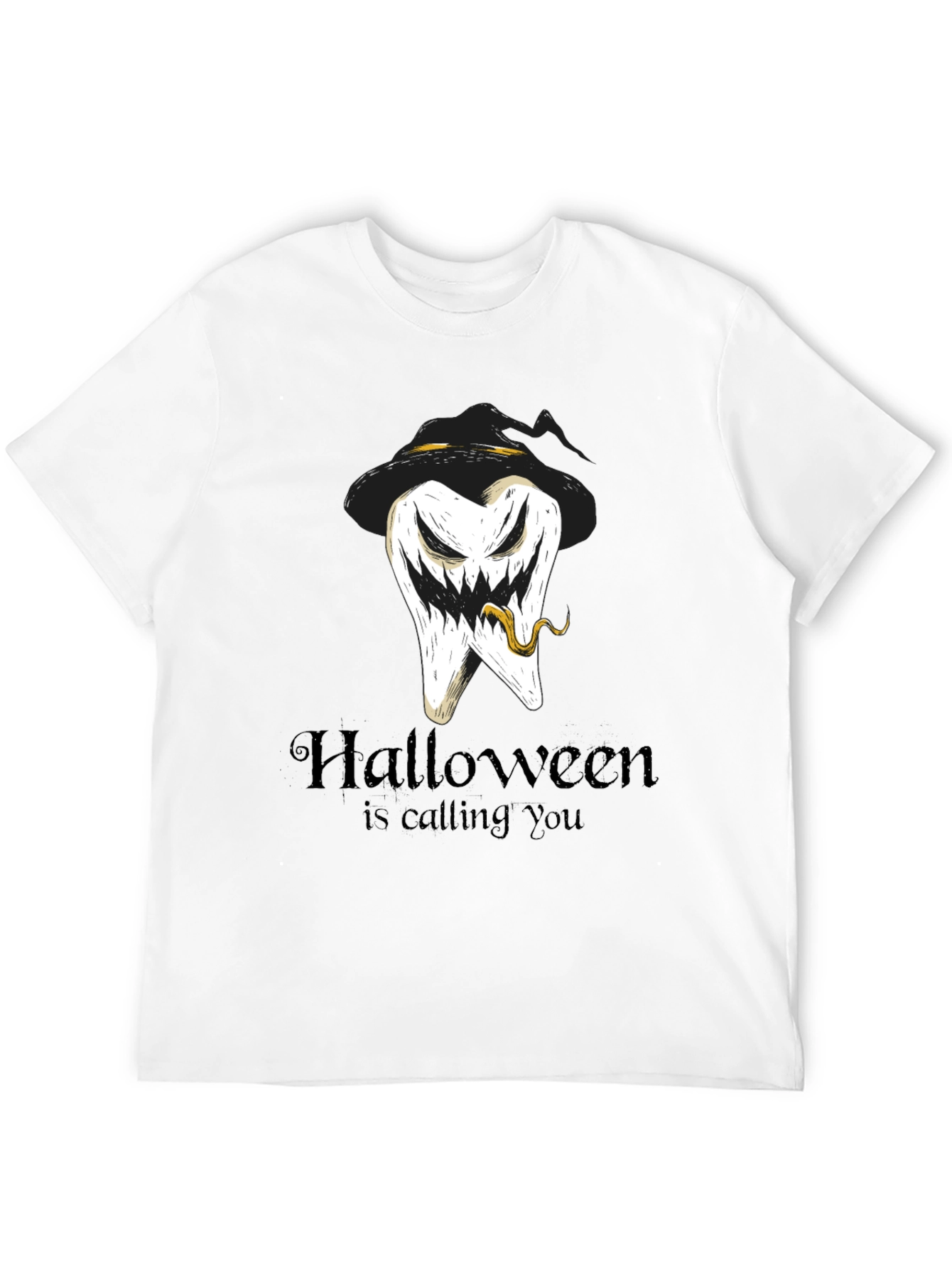 Black Halloween Tooth Tee: Calling You! view 12