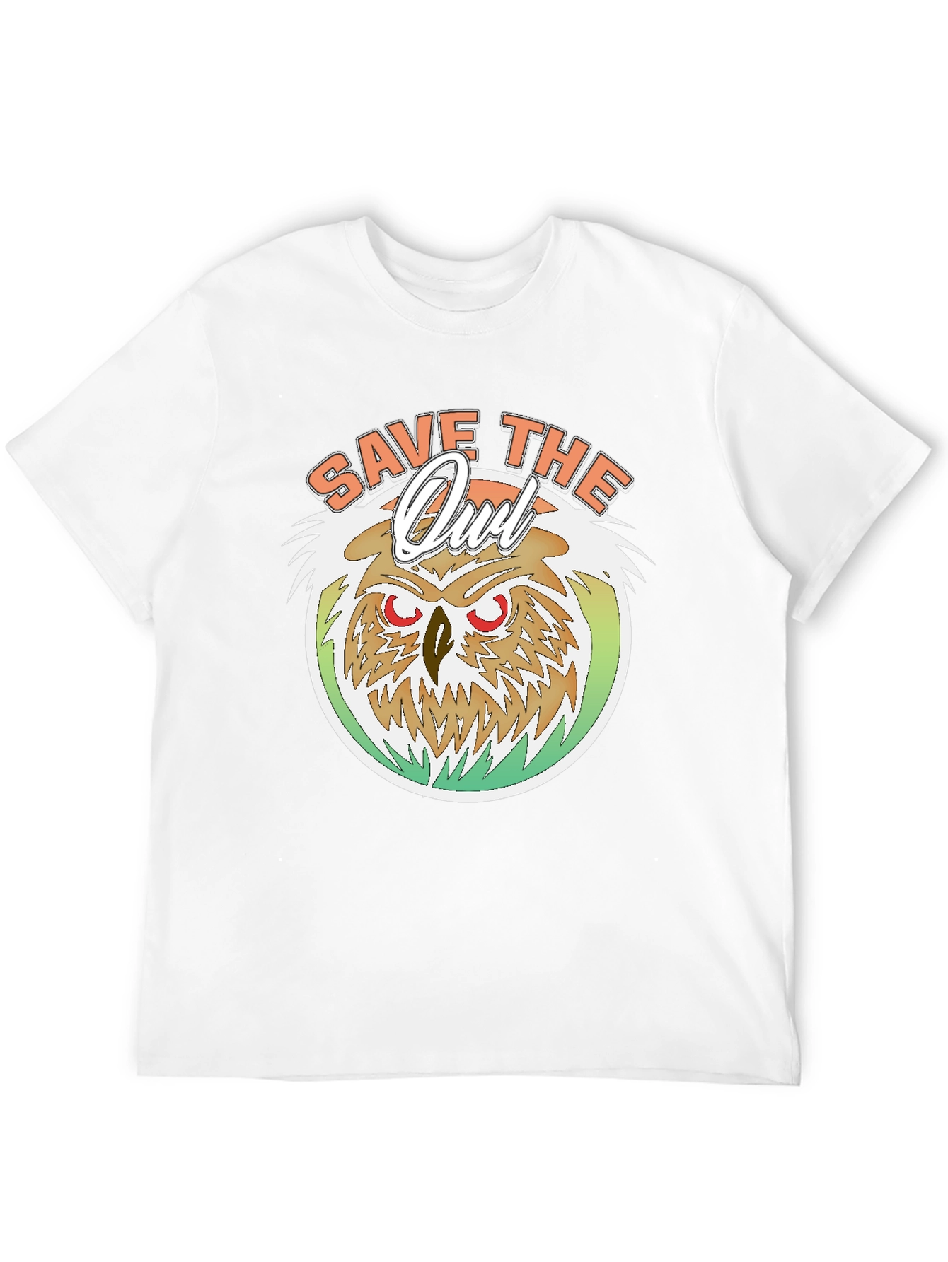 Black Save The Owl T-Shirt -  Eco-Friendly Graphic Tee view 12