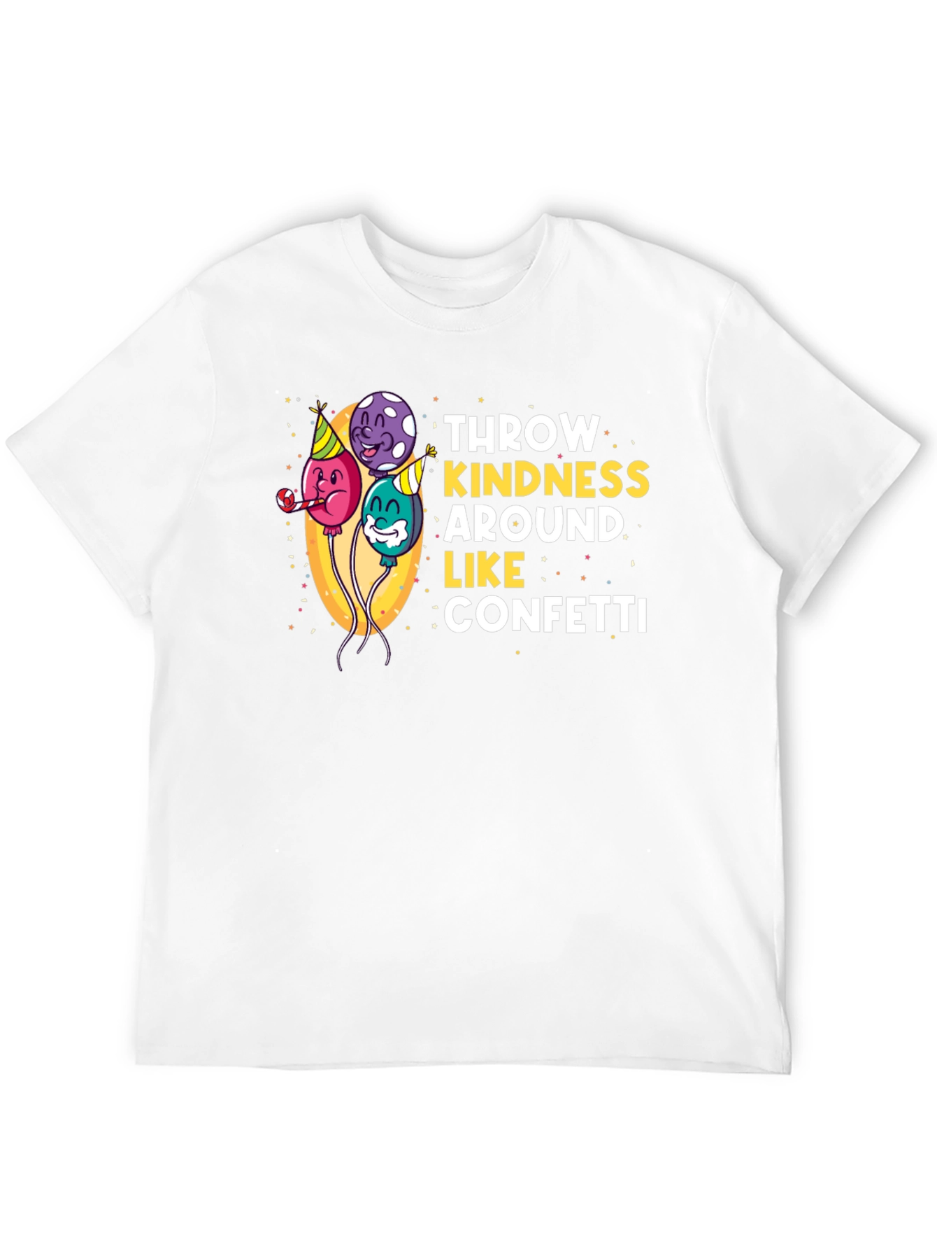 Black Throw Kindness Like Confetti Graphic Tee view 12
