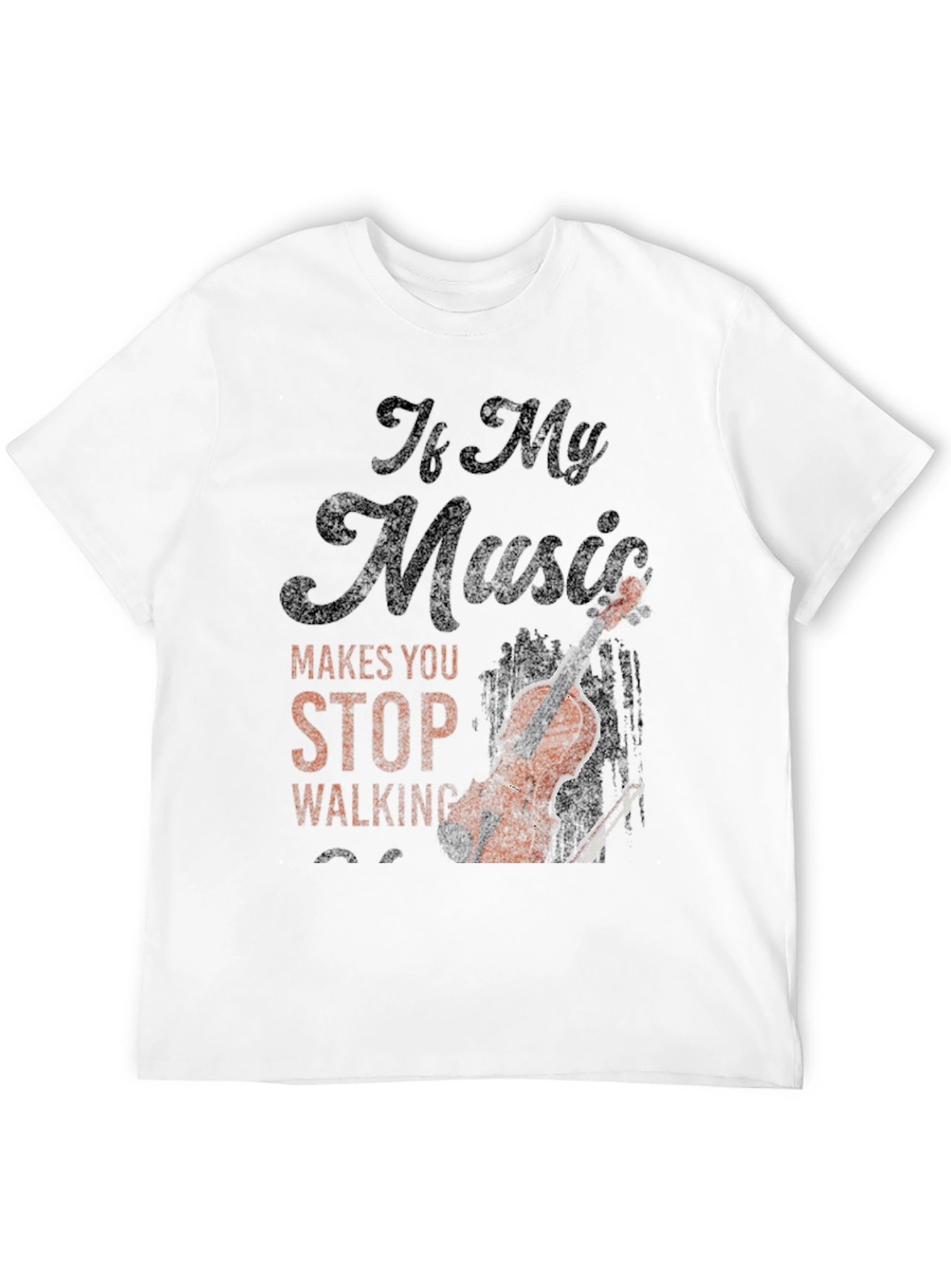 Black Music Makes You Stop Walking Men's T-Shirt view 12