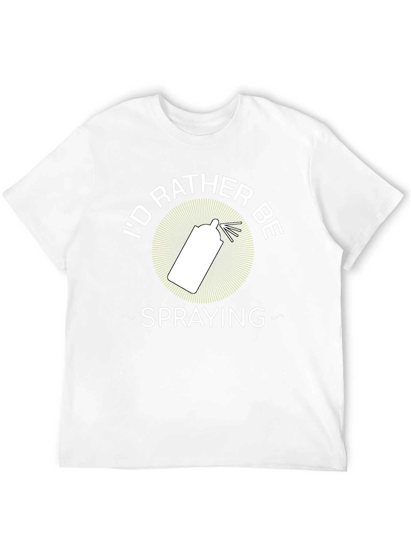 Black I'd Rather Be Spraying T-Shirt - Novelty Graphic Tee view 12