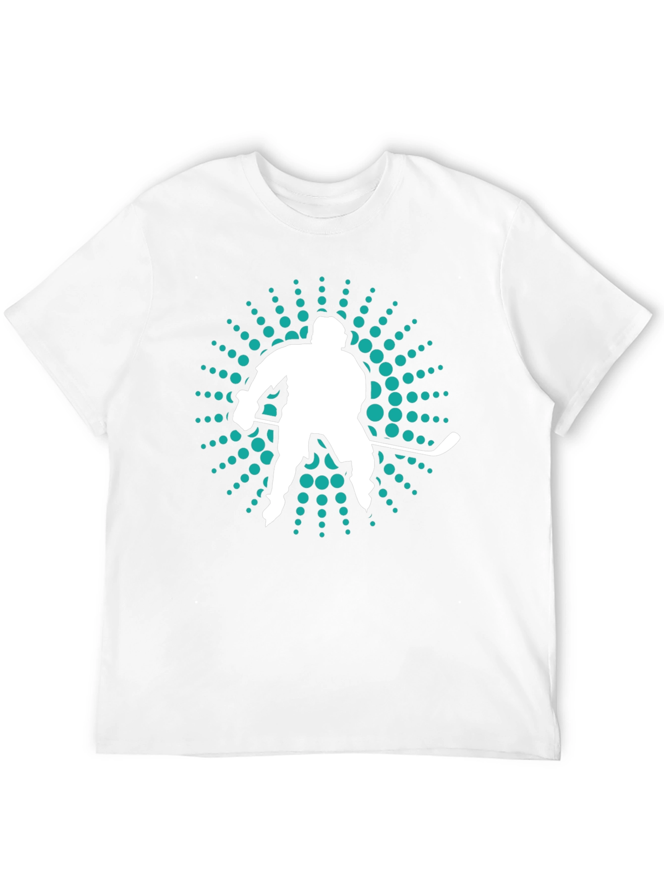 Black Hockey Player Graphic Tee - Sporty Men's T-Shirt view 12