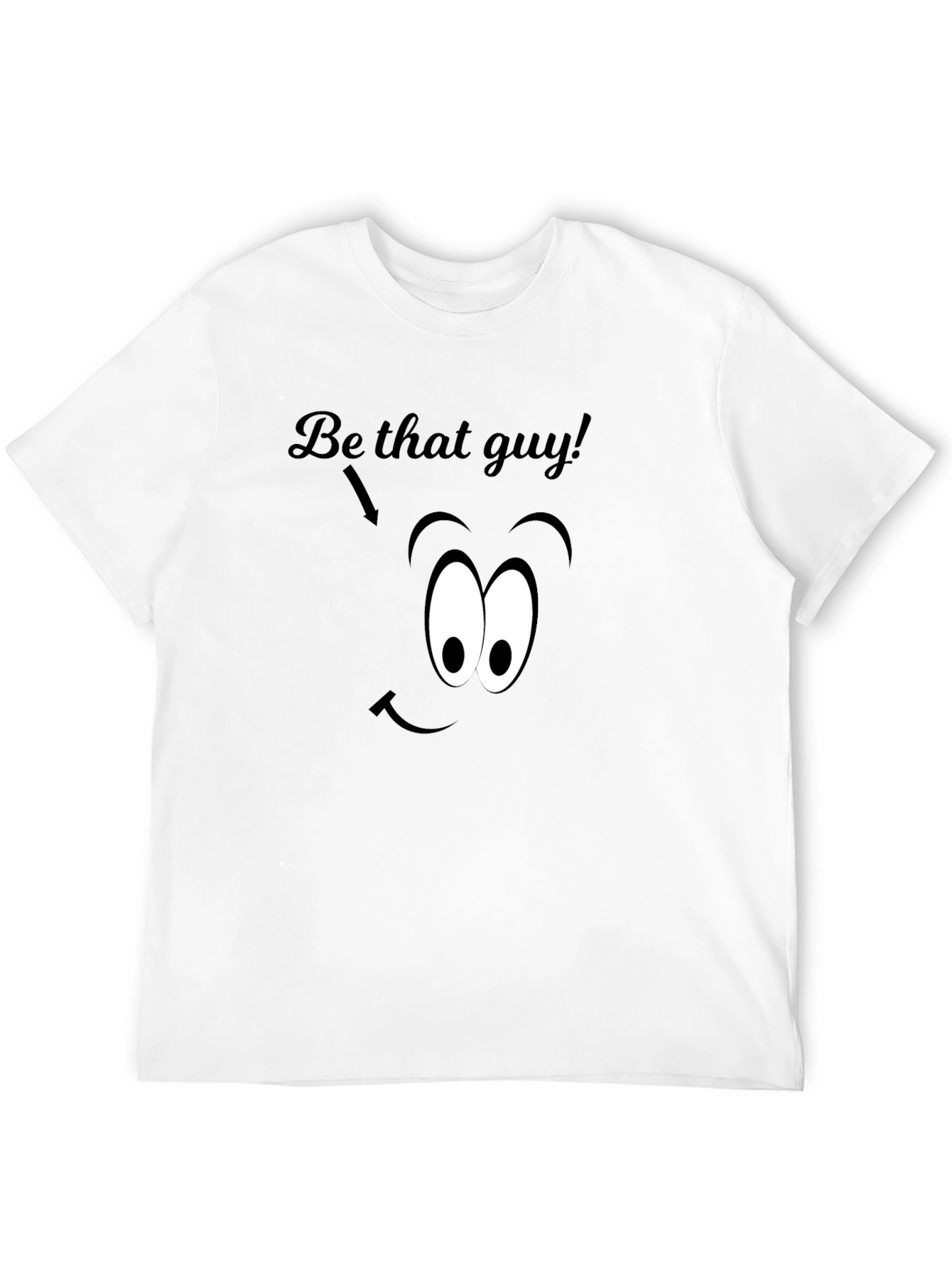 Black Be That Guy T-Shirt - Funny Cartoon Face Graphic Tee view 12