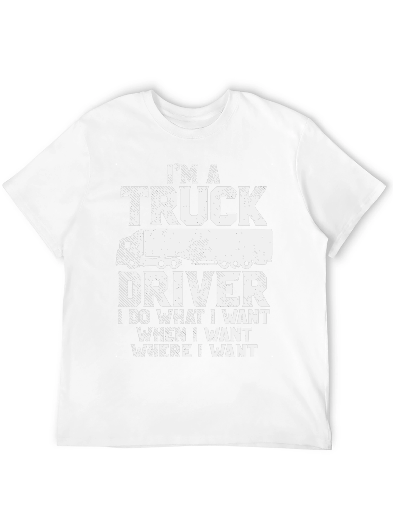 Black I'm a Truck Driver T-Shirt view 12
