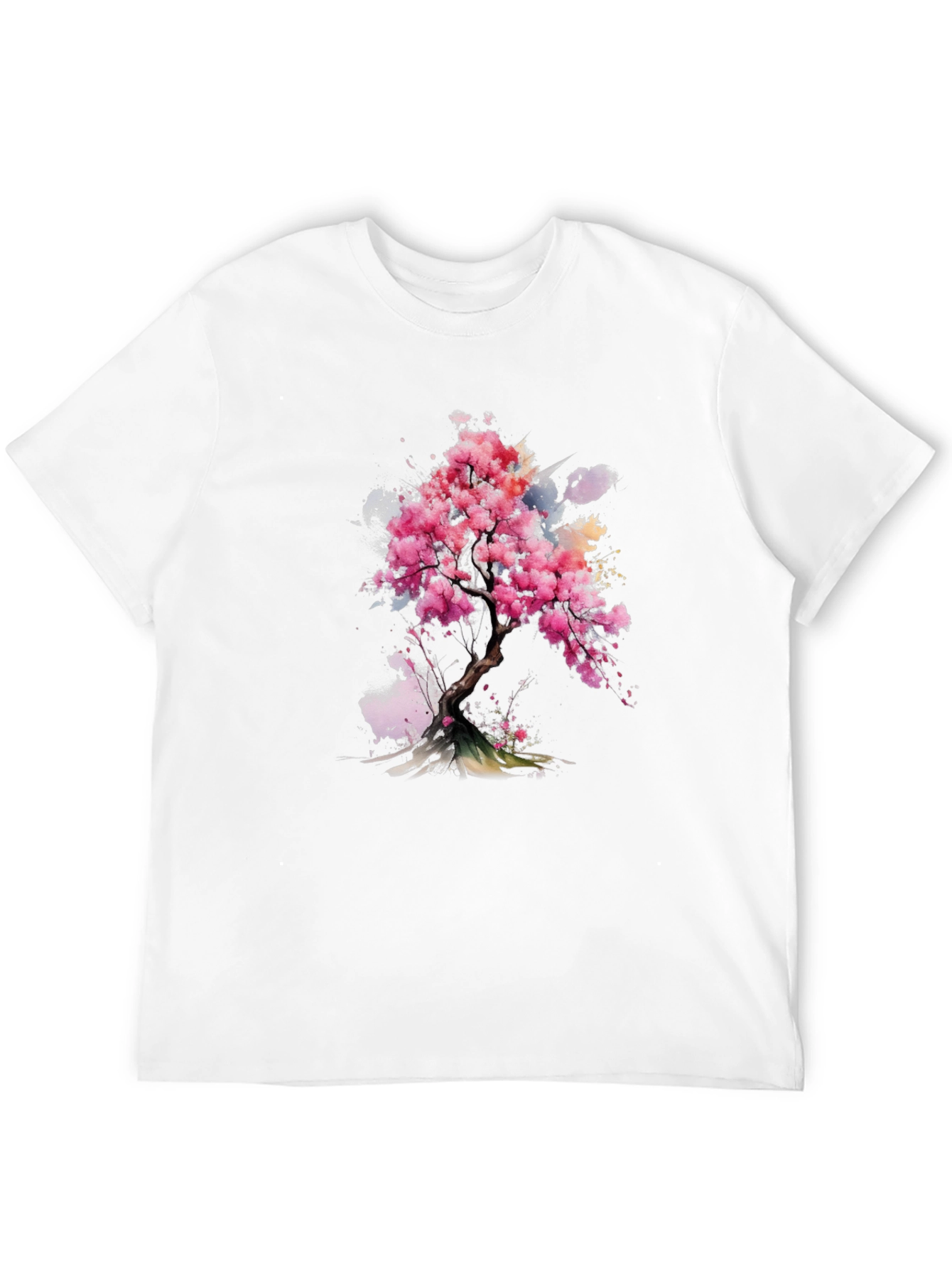 Black Sakura Blossom Tee - Artistic Floral Print view 12