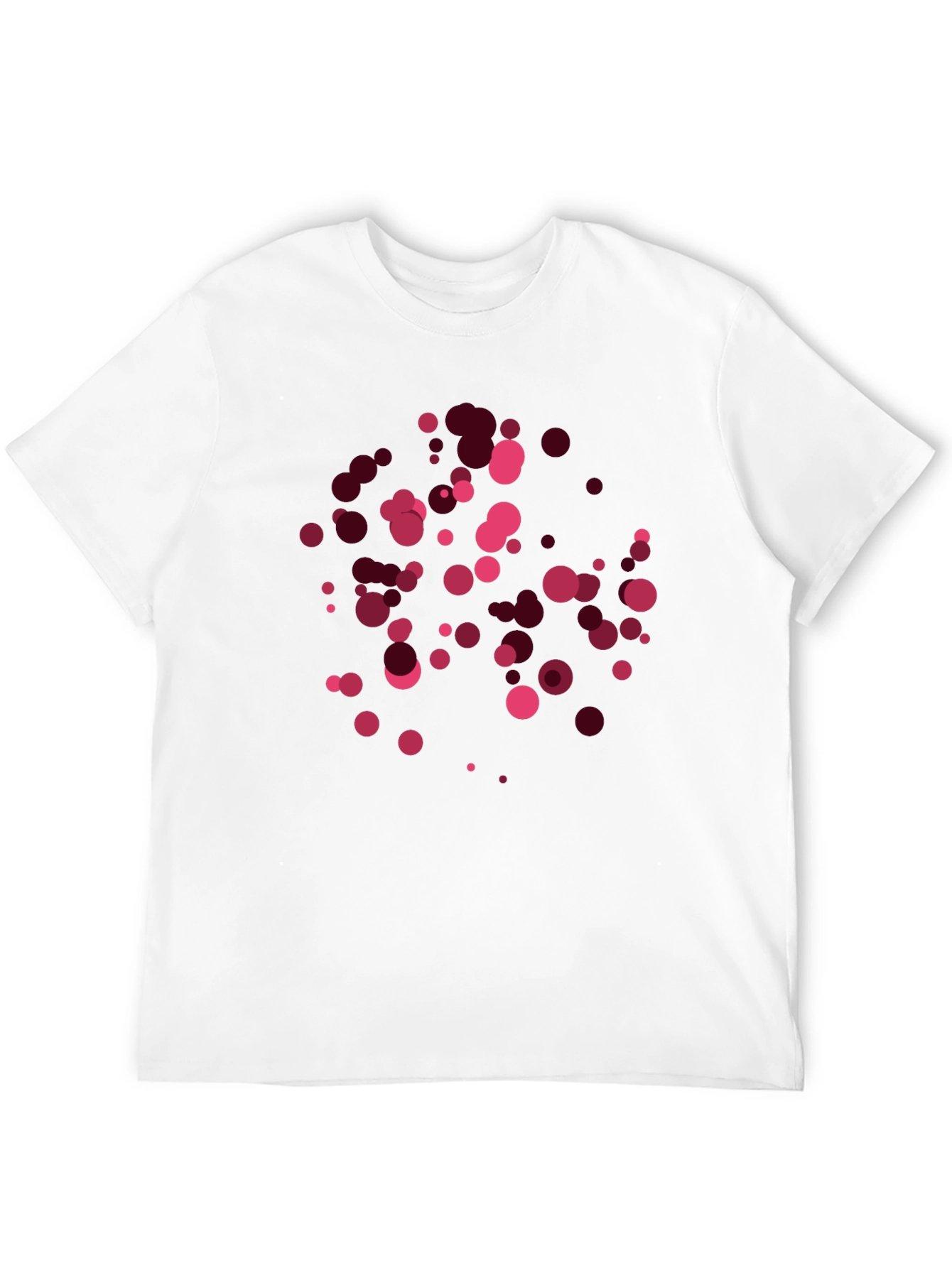 Black Modern Abstract Dot Pattern Black T-Shirt view 12